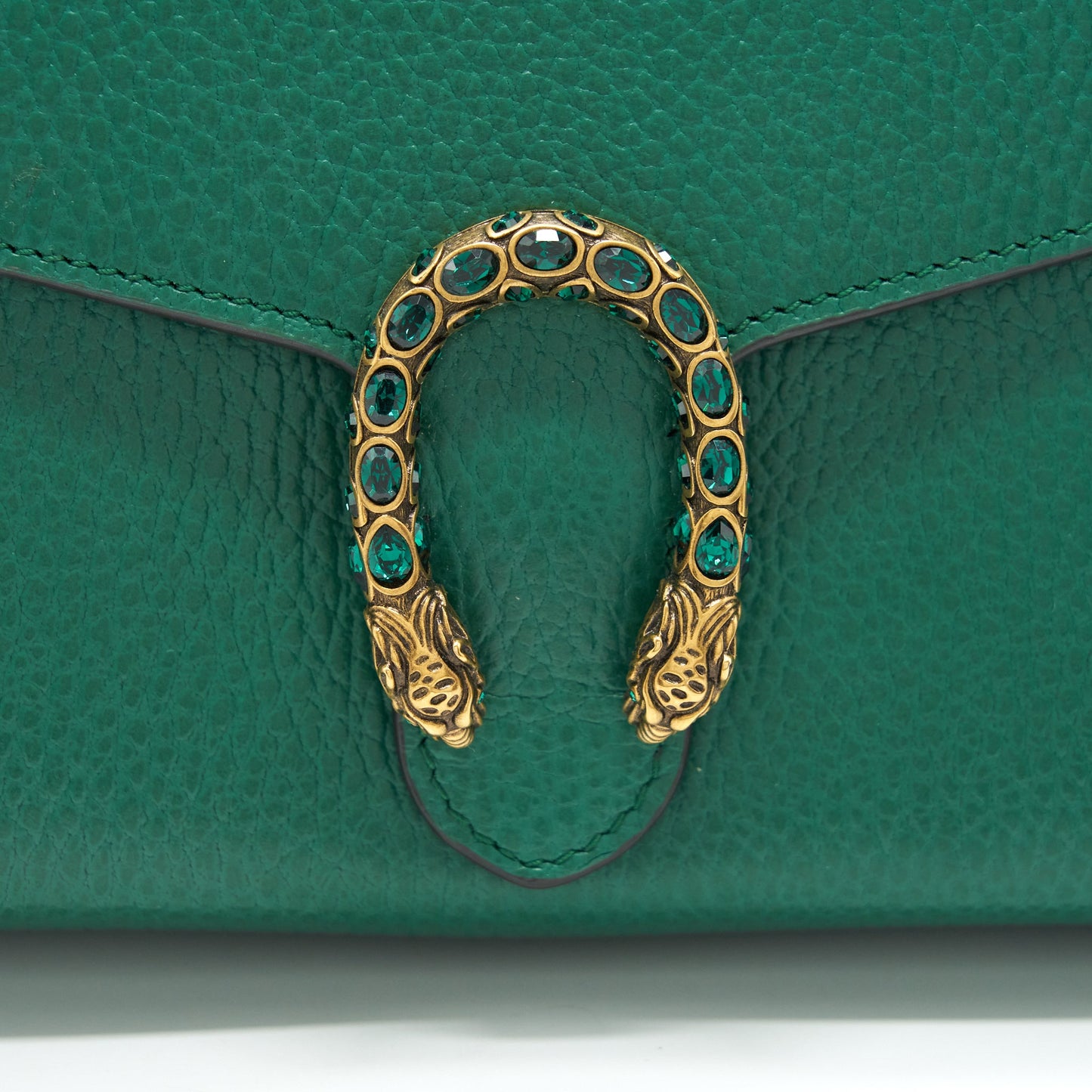 Gucci Dionysus Mini Chain Purse Green With Gold And Silver Hardware