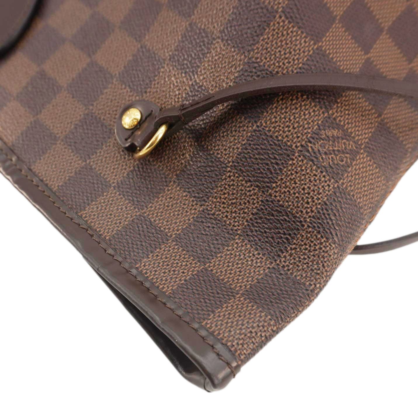 LOUIS VUITTON Neverfull GM Damier Ebene Tote Bag Brown