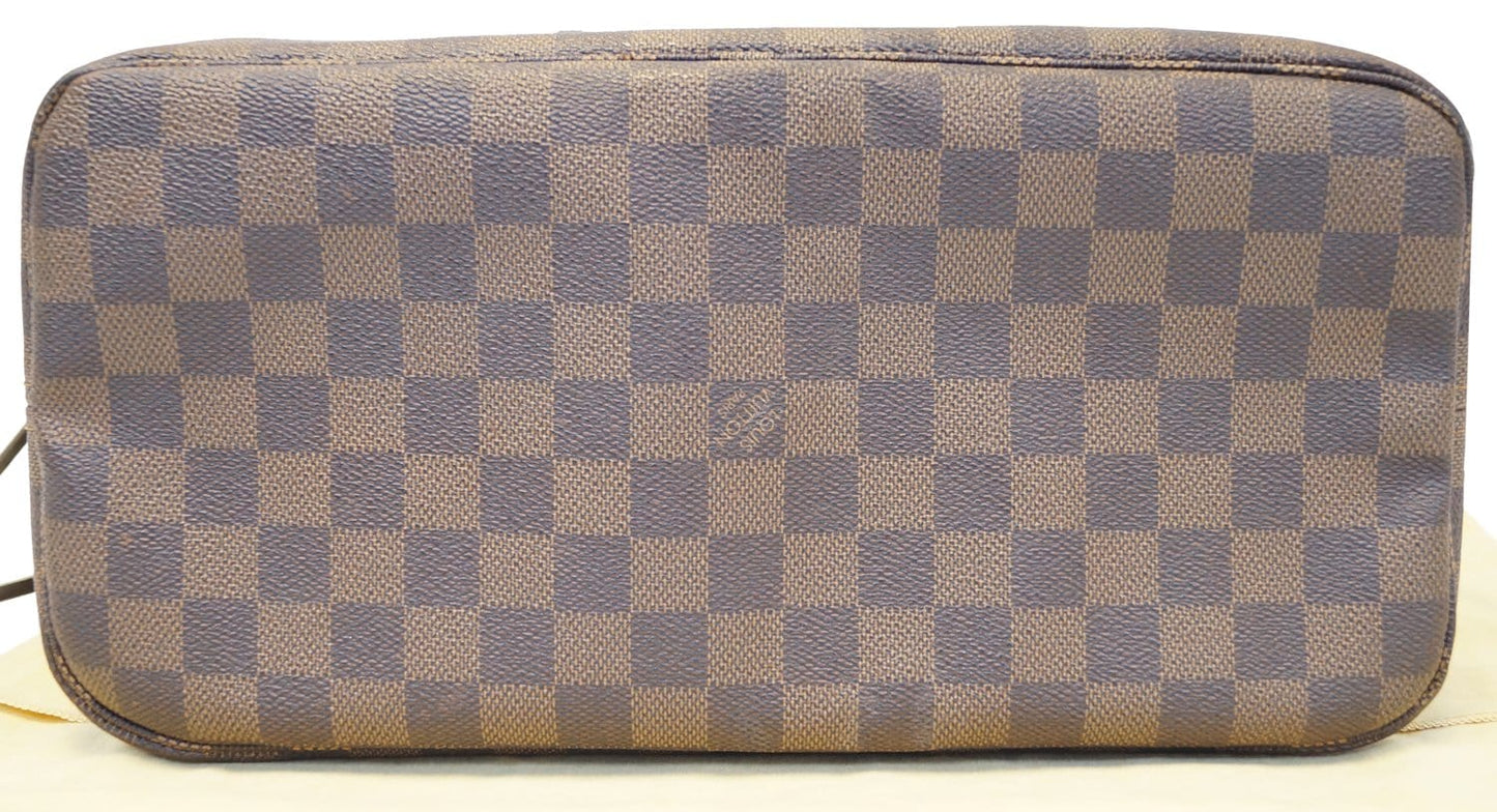 LOUIS VUITTON Neverfull MM Damier Ebene  Tote Shoulder Bag
