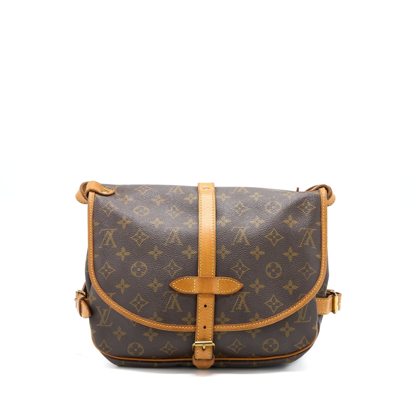 Louis Vuitton Vintage Saumur Cloth Crossbody Purse Monogram Canvas