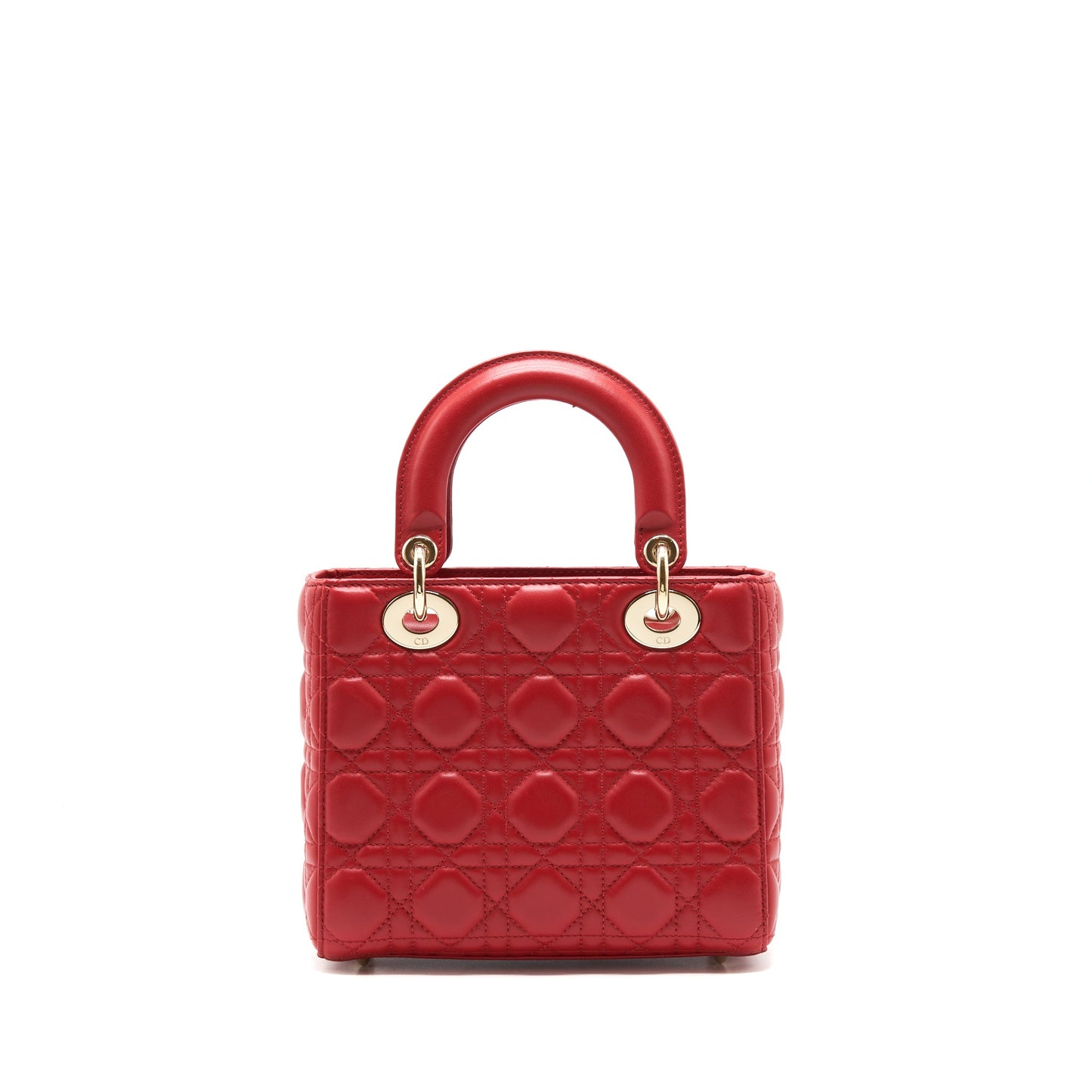 Dior Small Lady Dior Purse Lambskin Red