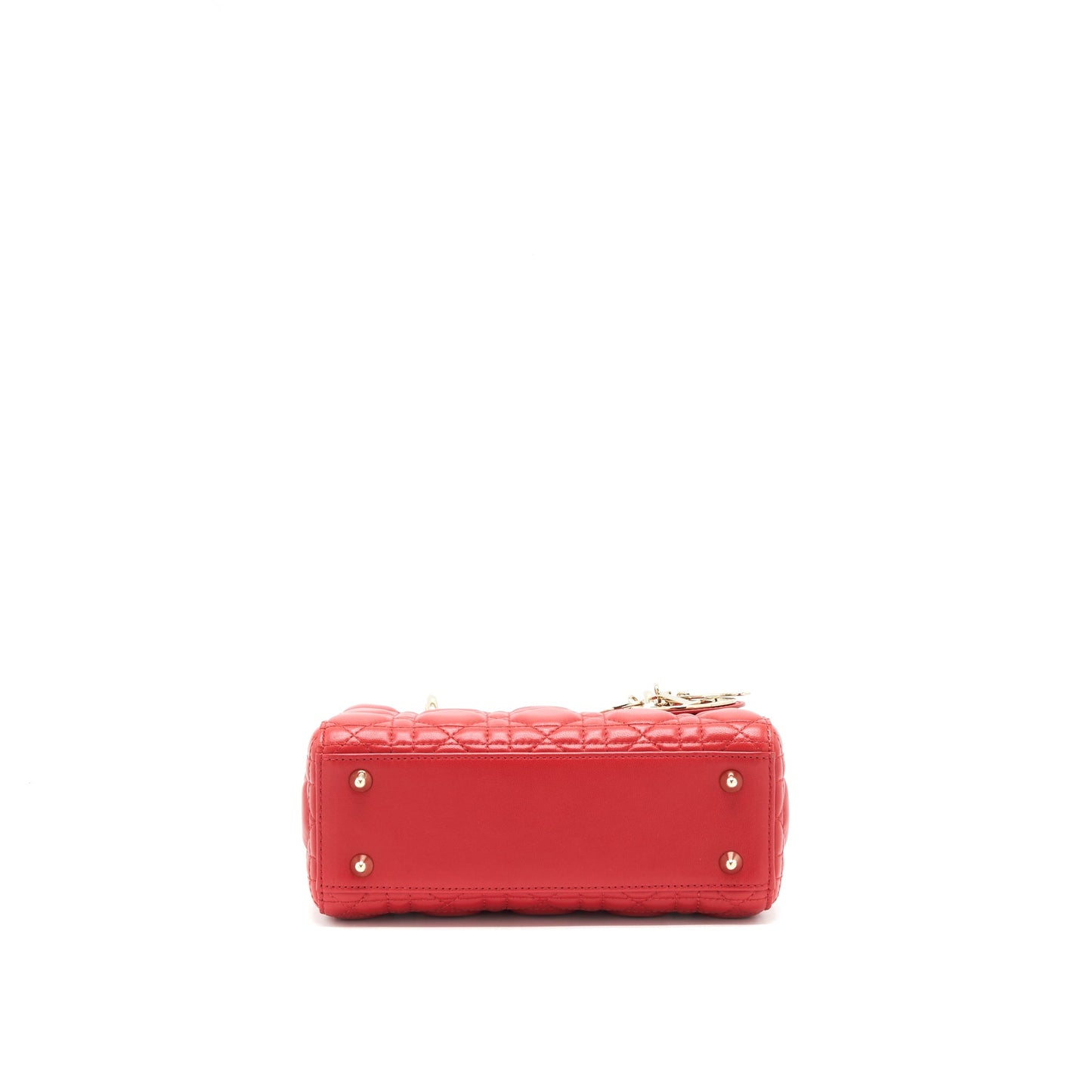 Dior Small Lady Dior Purse Lambskin Red