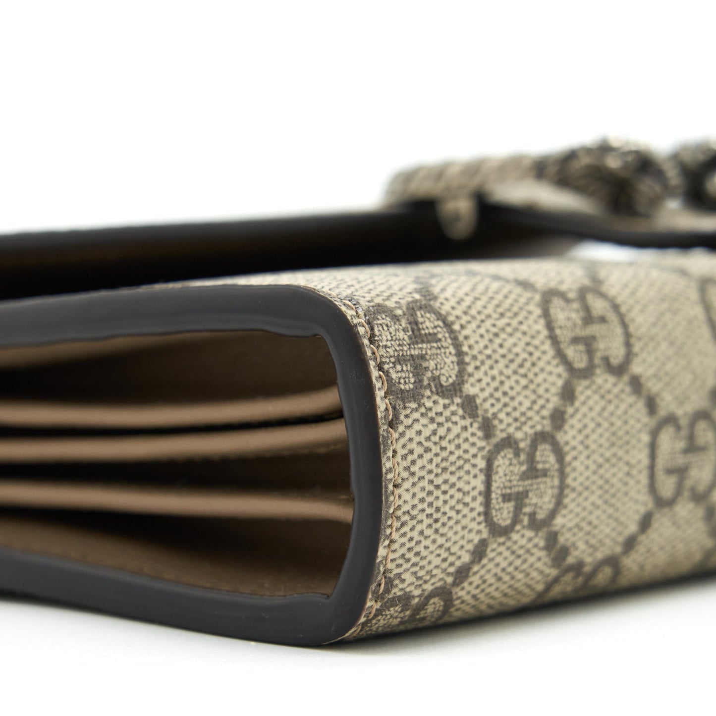 Gucci Dionysus Supreme Chain Wallet Beige