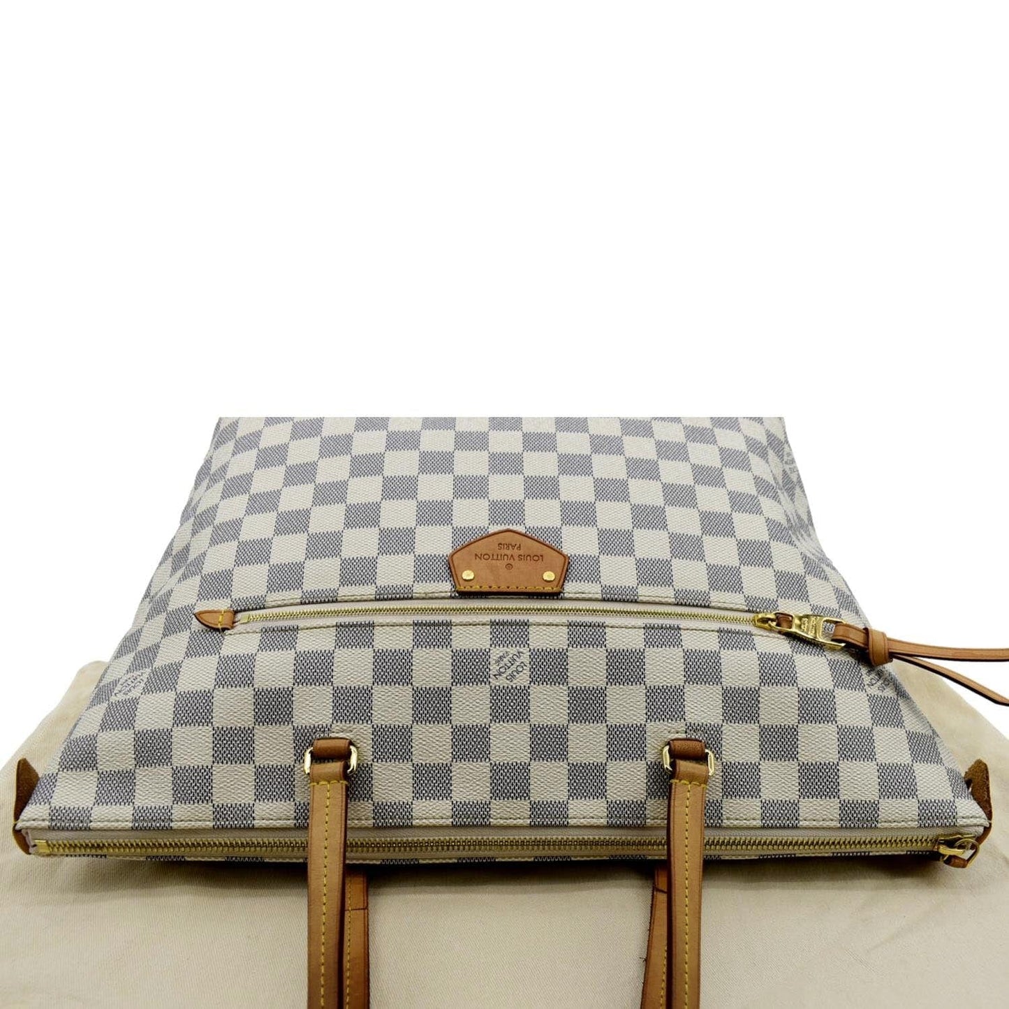 LOUIS VUITTON Iena MM Damier Azur Shoulder Bag White