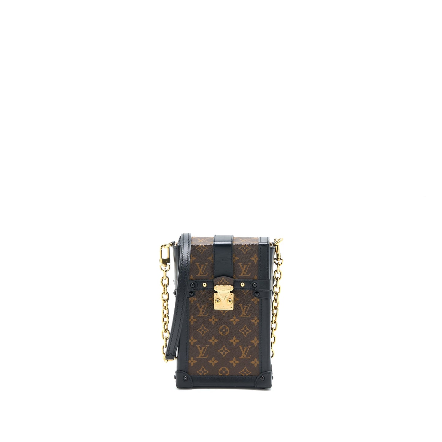Louis Vuitton Vertical Trunk Pochette with Chain Monogram Canvas