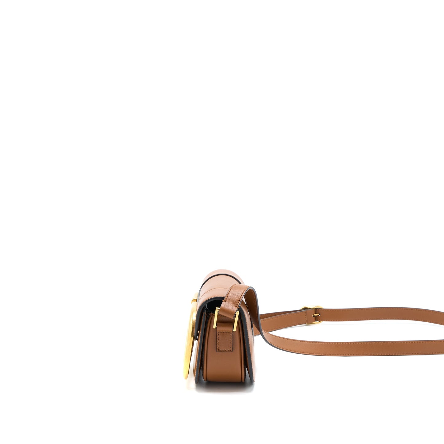 Valentino Small Supervee Crossbody Purse Calfskin Brown