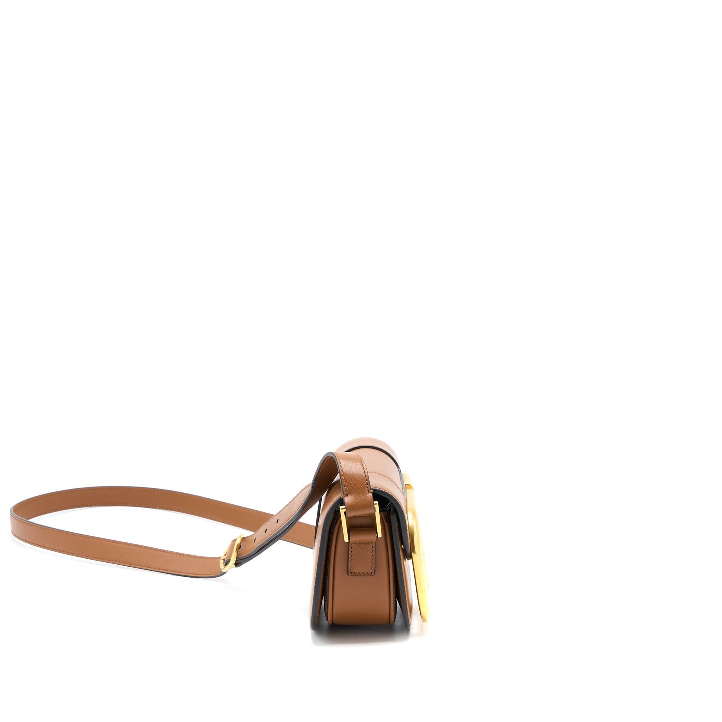 Valentino Small Supervee Crossbody Purse Calfskin Brown