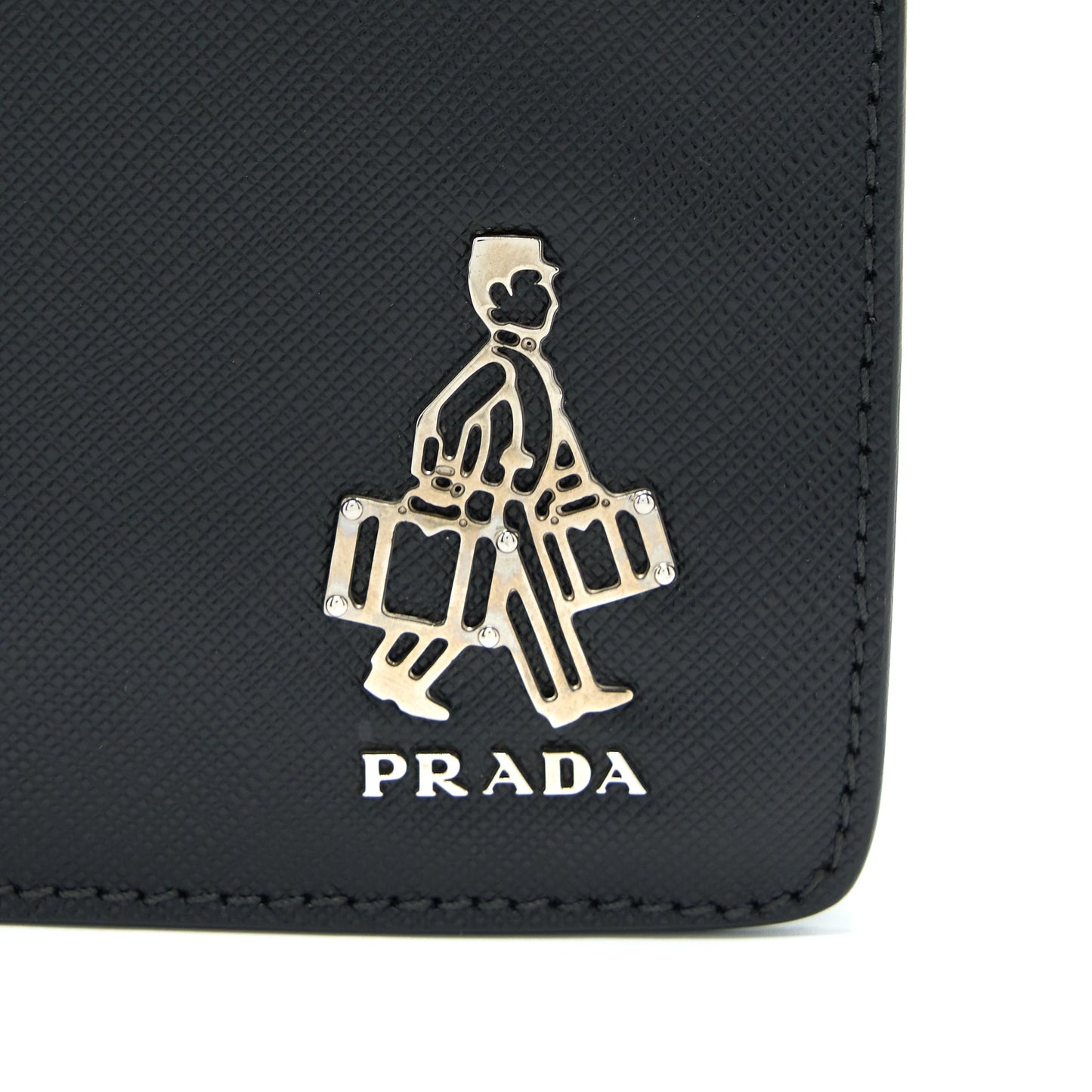 Prada Menâs Clutch Soffiano Black