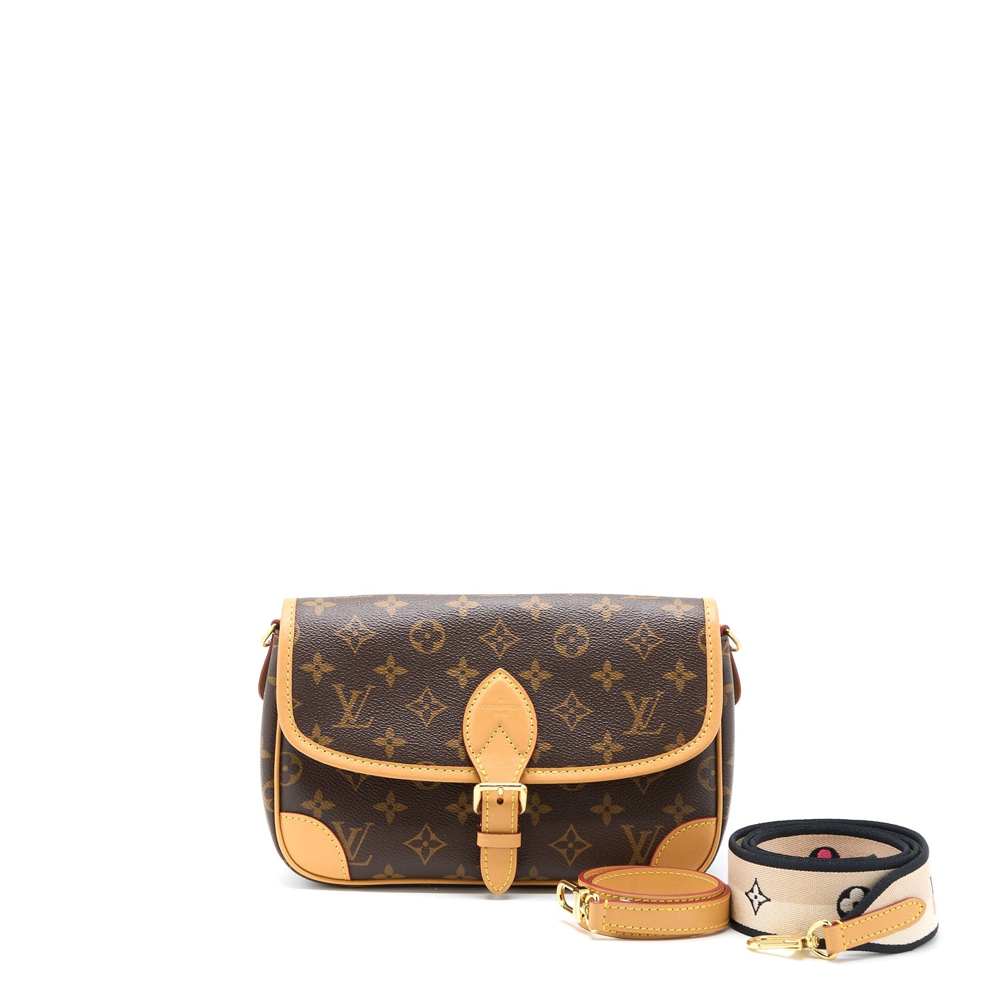Louis Vuitton Diane Purse Monogram Canvas with Jacquard Strap (New Version)