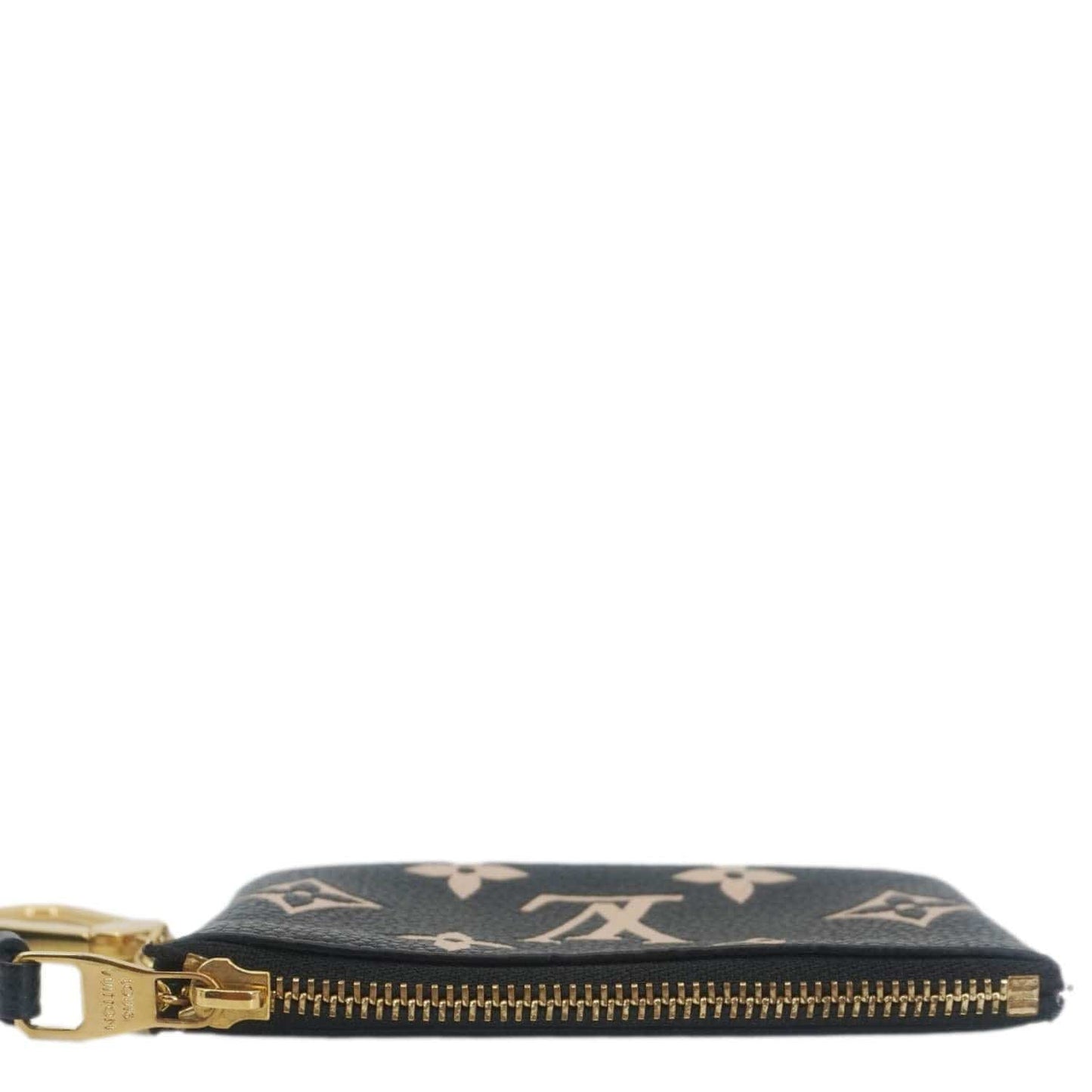LOUIS VUITTON Monogram Empreinte Leather Key Pouch Black
