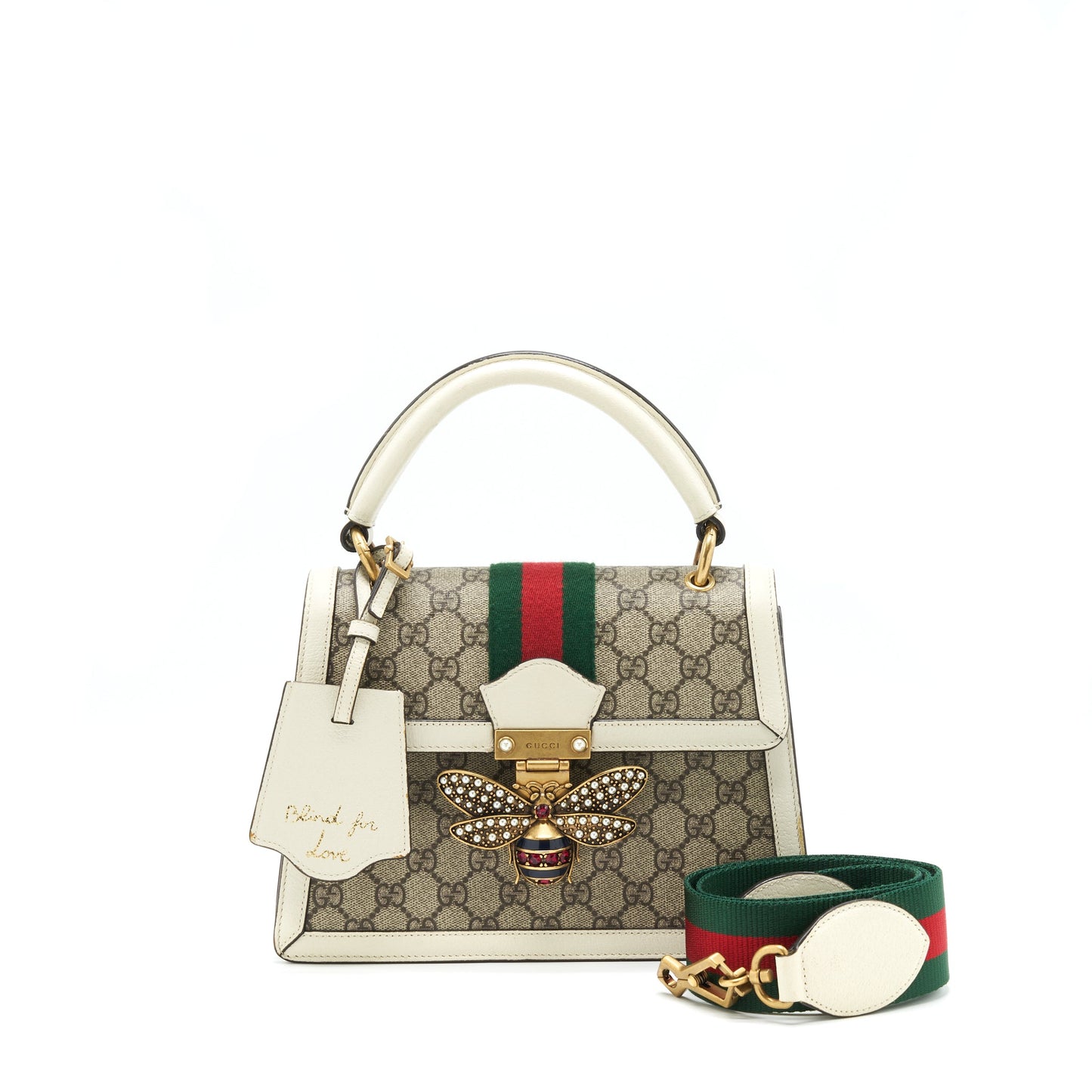 Gucci Queen Margrate Top handle Purse Supreme Coated Canvas