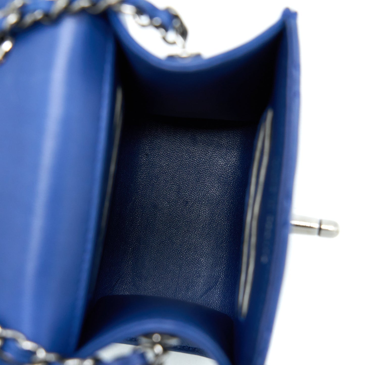 Chanel Flap Phone Case Lambskin Blue SHW