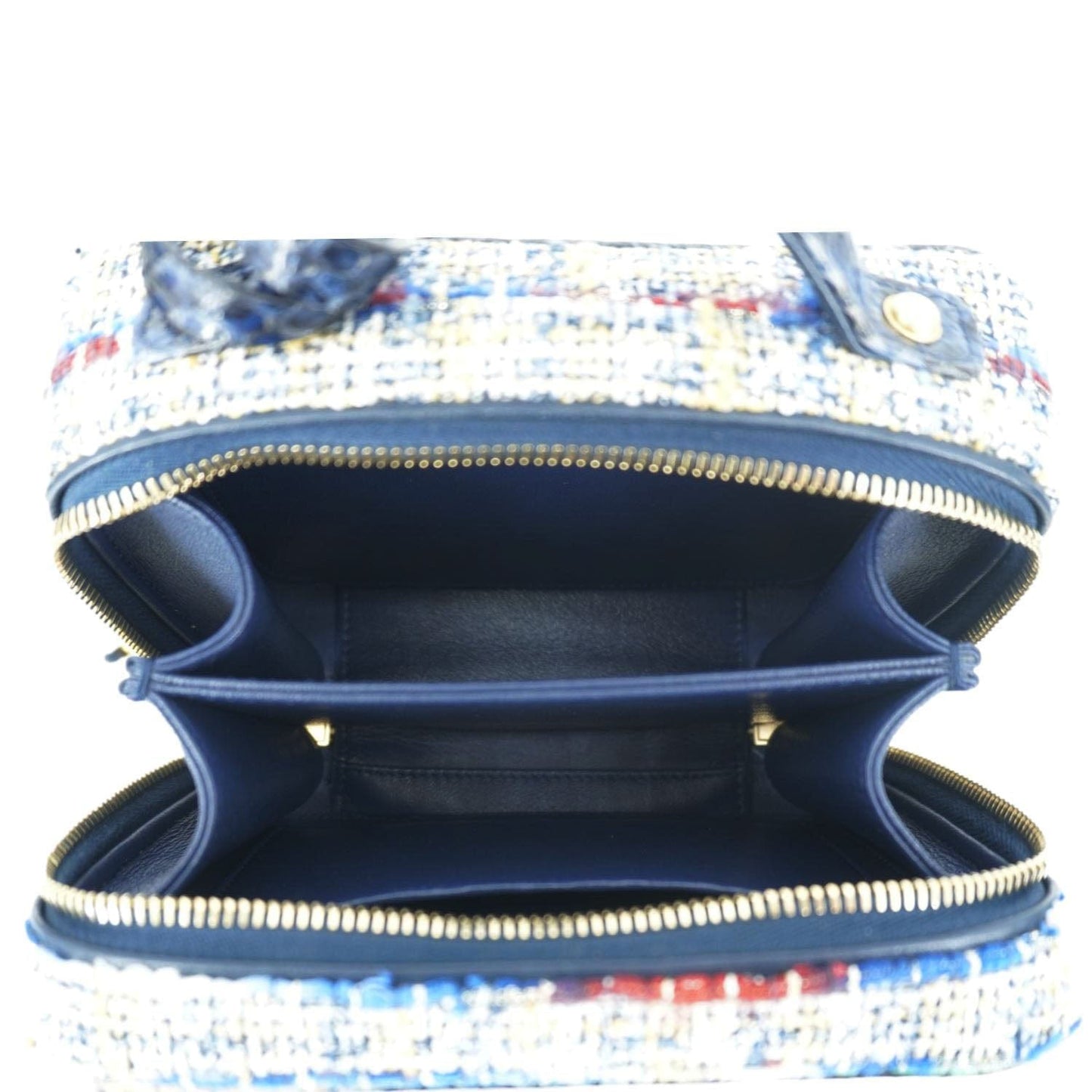 CHANEL Filigree CC Small Tweed Vanity Case Multicolor