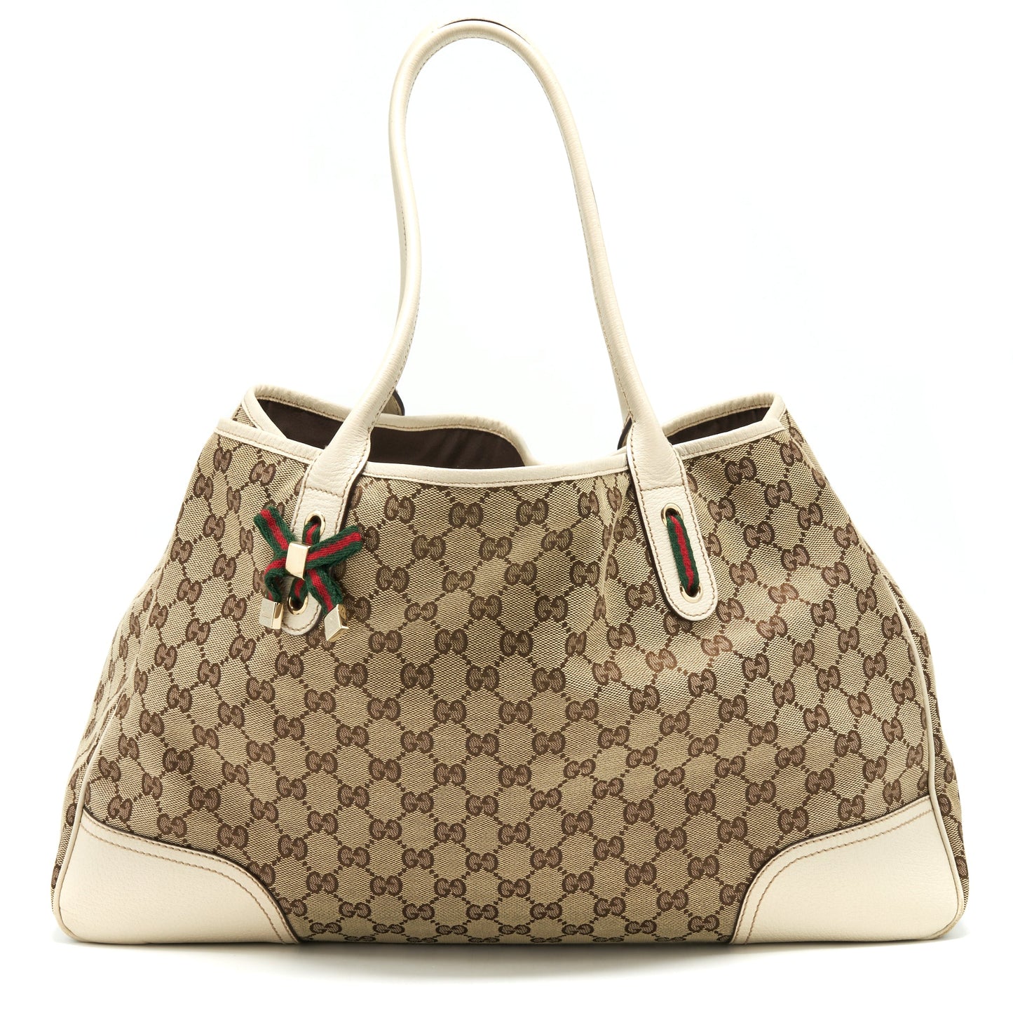 Gucci Princy Tote Purse Supreme Canvas/ White