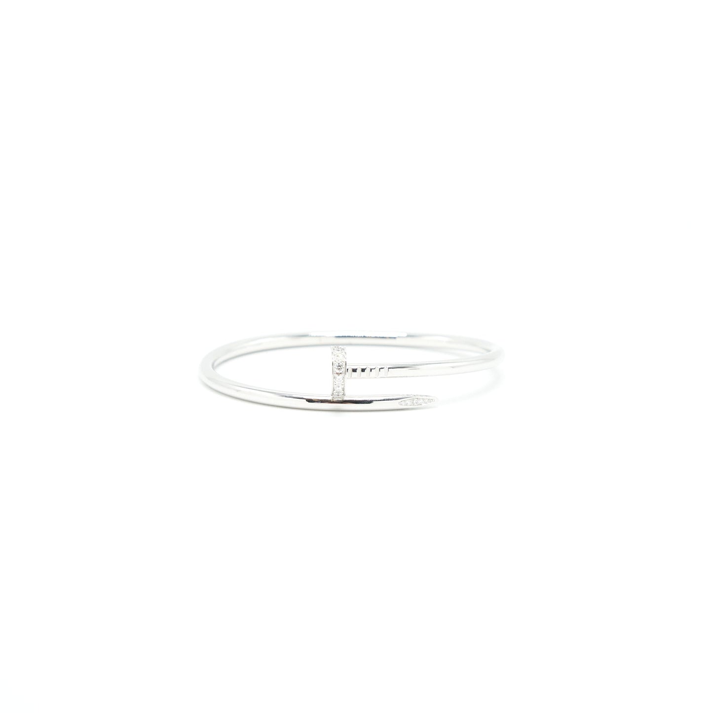 CARTIER JUSTE UN CLOU BRACELET WHITE GOLD WITH DIAMONDS size18