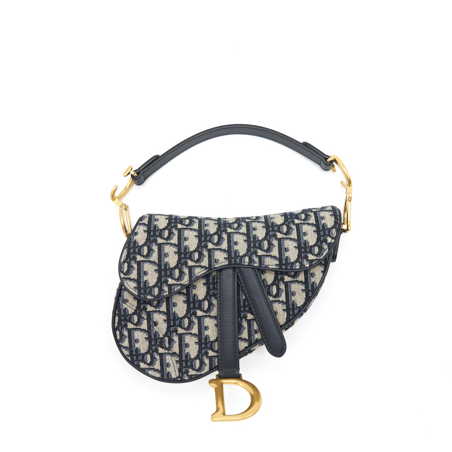 Dior Mini Saddle Blue Oblique