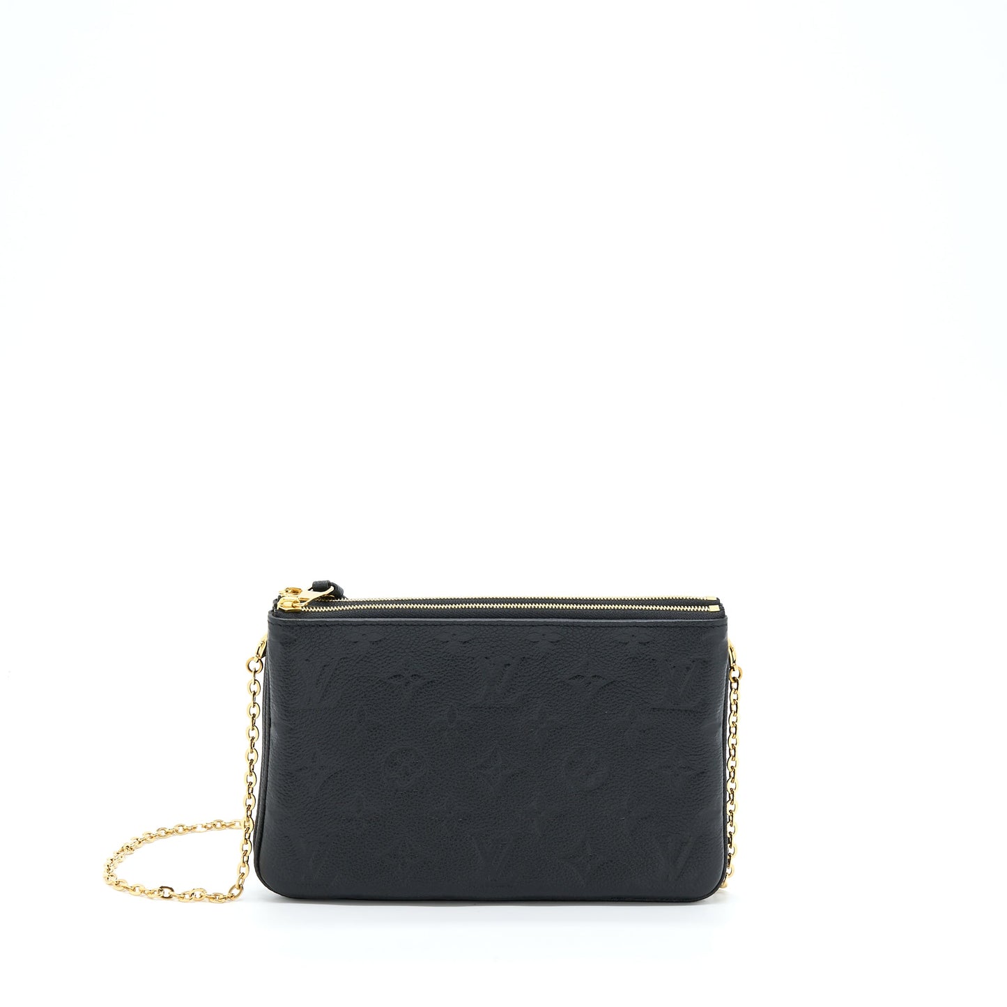 Louis Vuitton Double Zip Pochette Monogram Empreinte Black