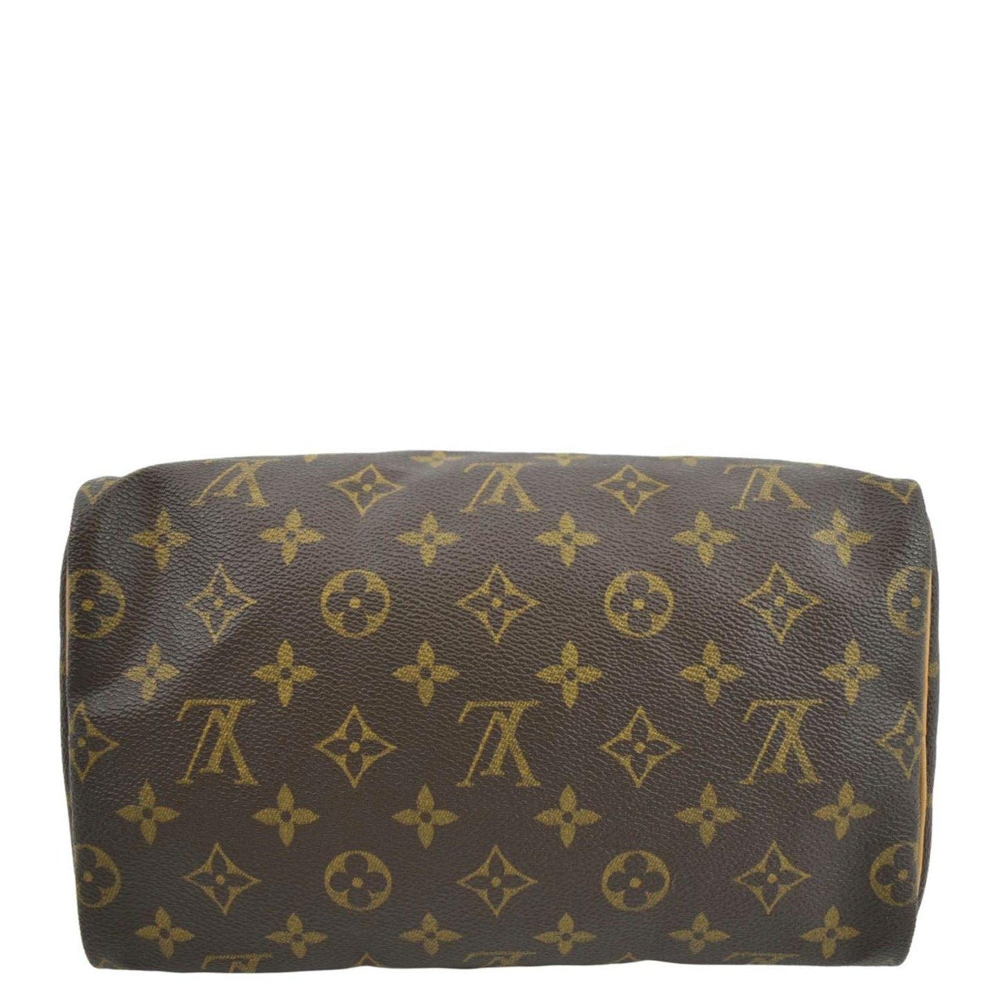LOUIS VUITTON Speedy 25 Monogram Canvas Satchel Bag Brown