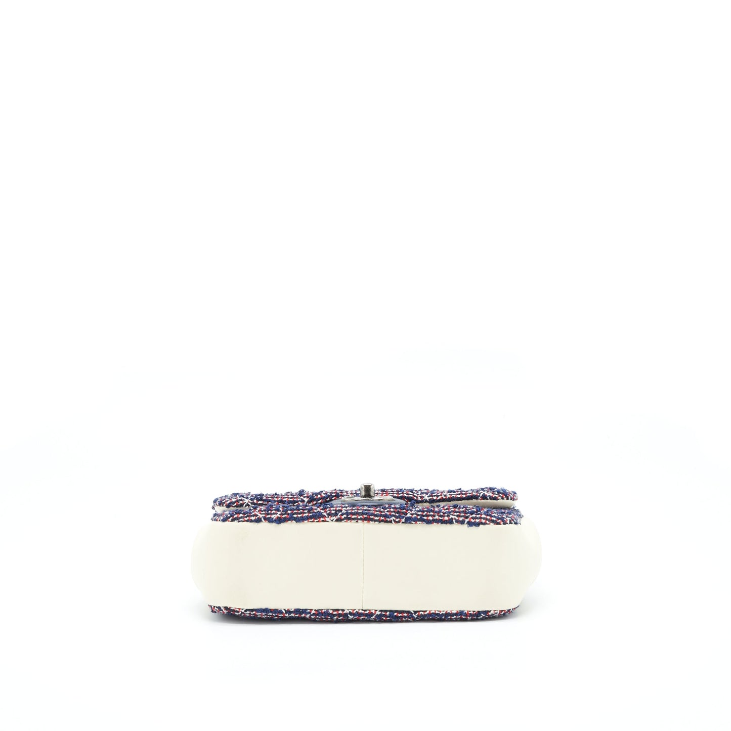 Chanel Seasonal Mini Flap Bag Tweed Blue/ Multicolour Ruthenium Hardware