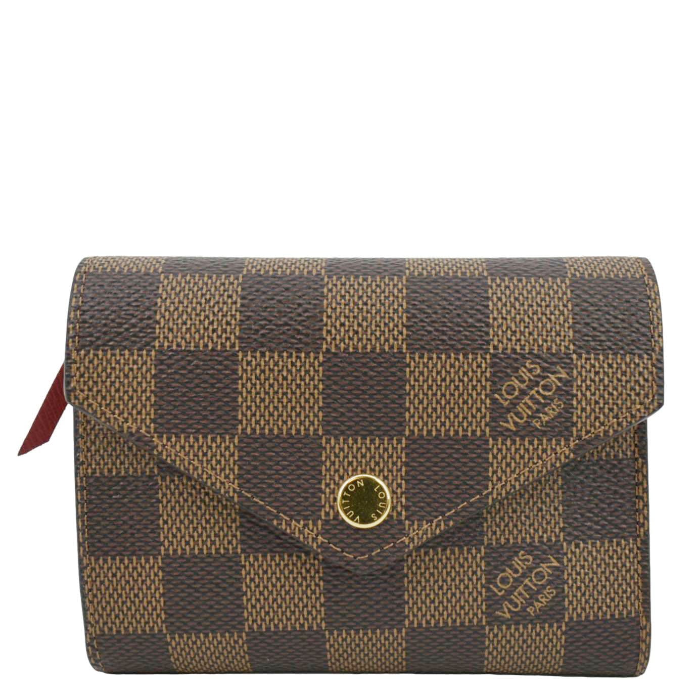 LOUIS VUITTON Victorine Damier Ebene Canvas Wallet Brown