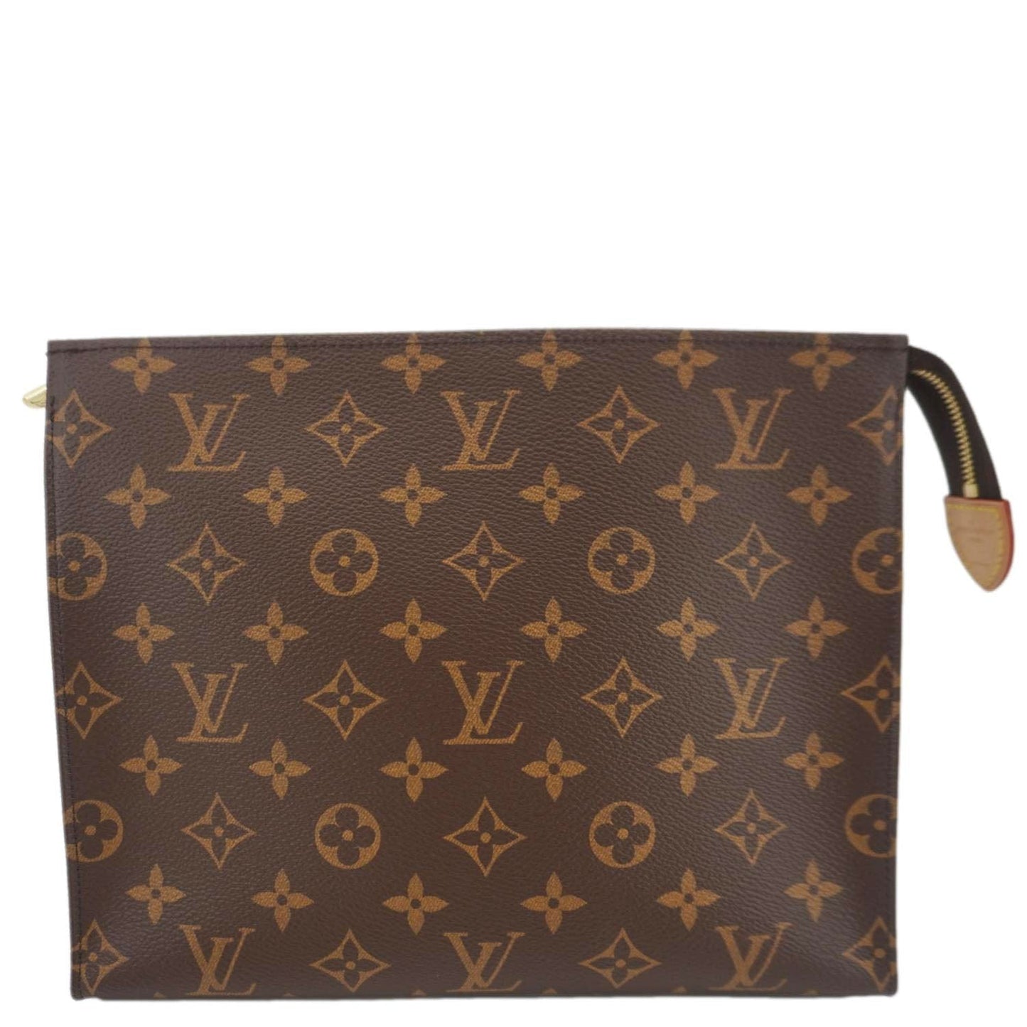 LOUIS VUITTON Poche Toilette NM Monogram Canvas Toiletry Pouch Brown