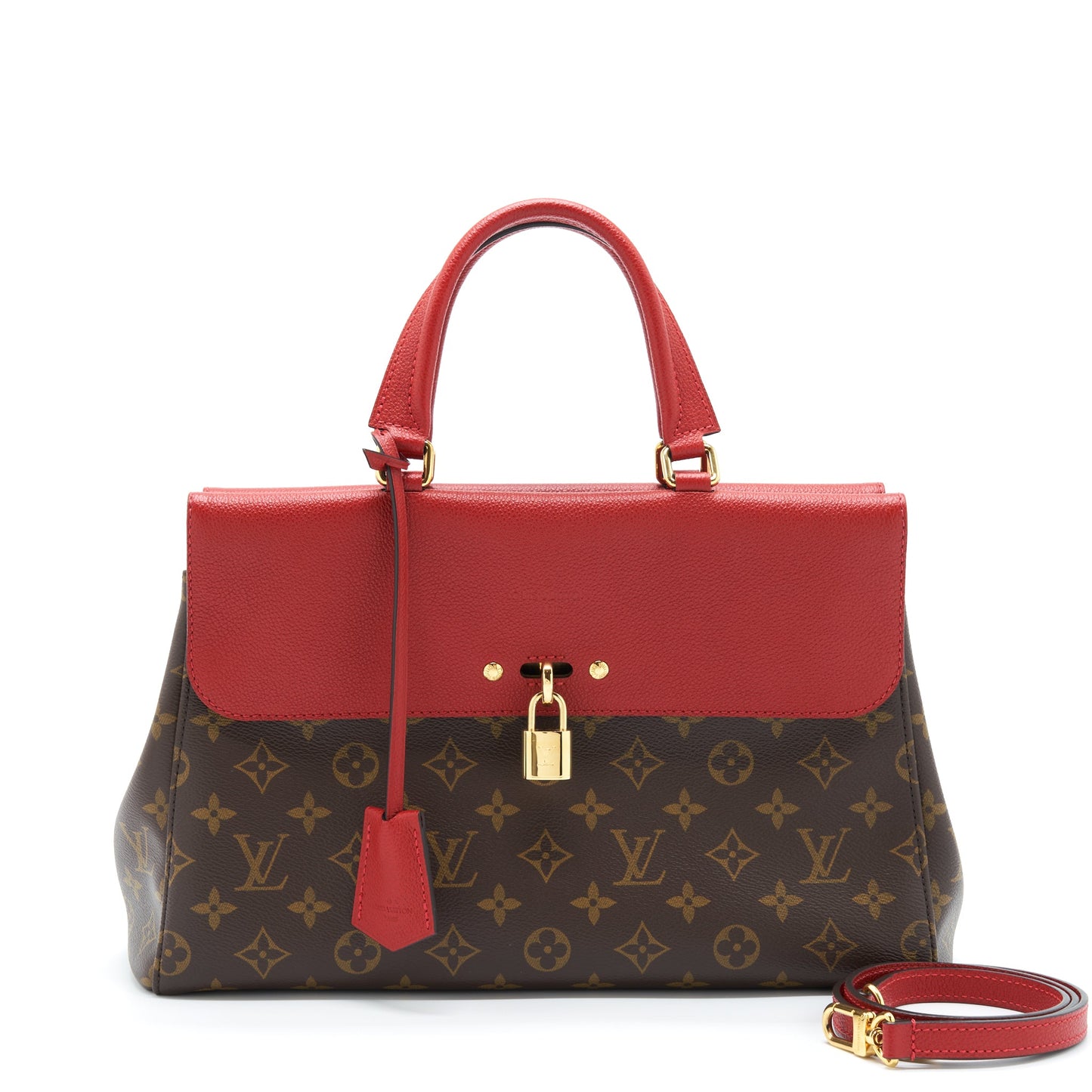 Louis Vuitton Venus Purse Leather/Monogram Canvas Red Year 2016