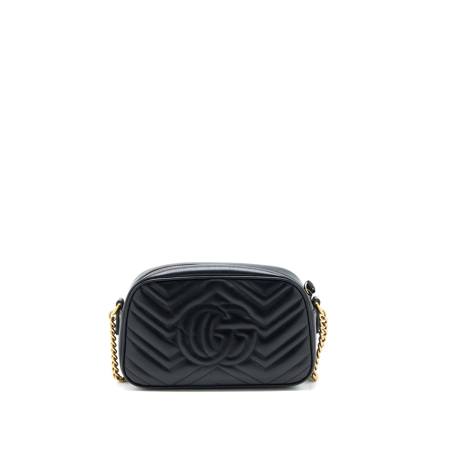 Gucci Marmont Camera Mini Purse Calfskin Black Brushed