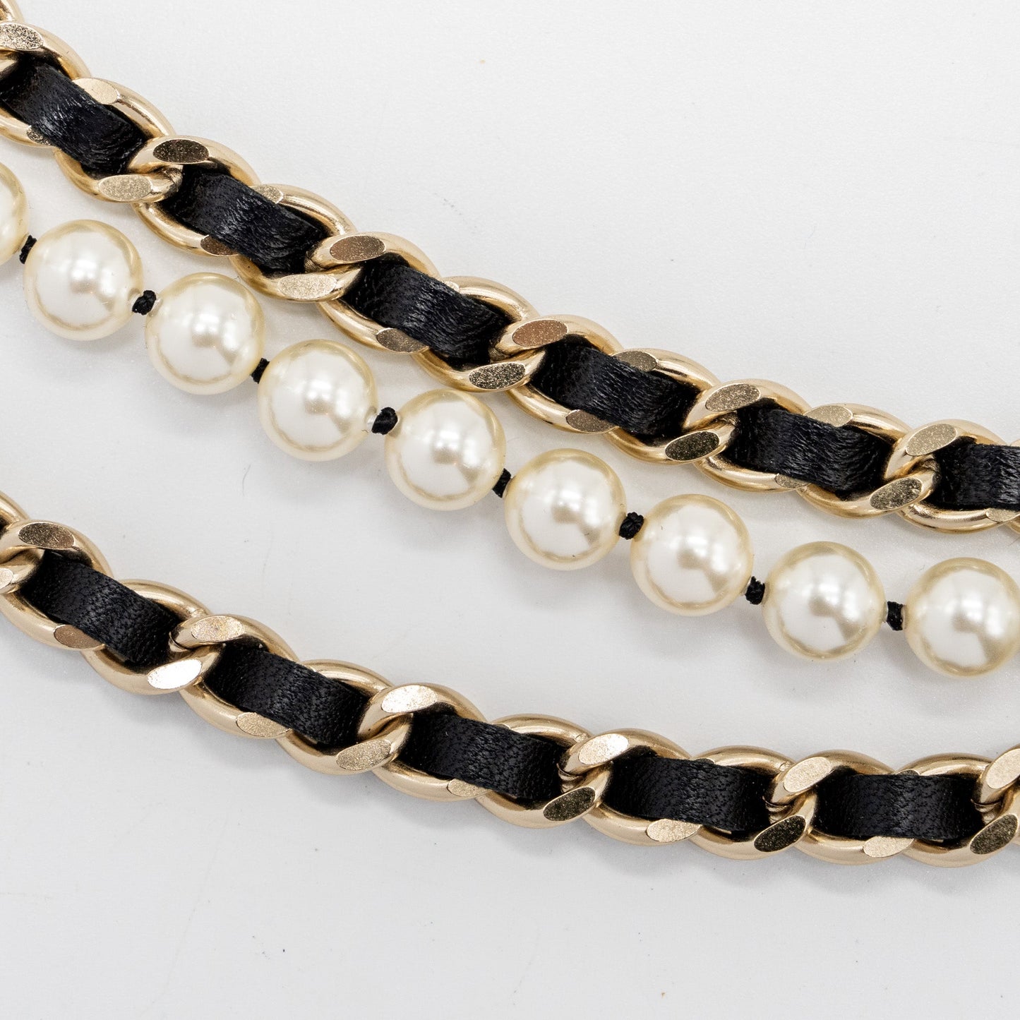 Chanel detailed CC logo chain belt black LGHW
