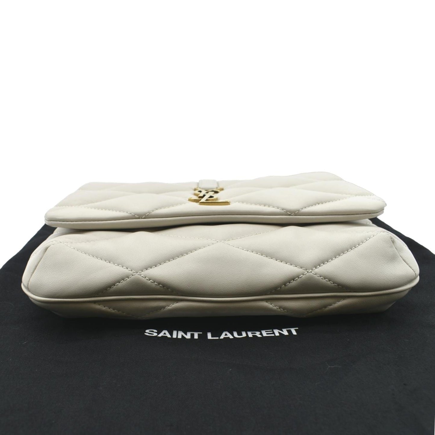 YVES SAINT LAURENT LE 57 Quilted Lambskin Leather Hobo Bag Antique Vintage