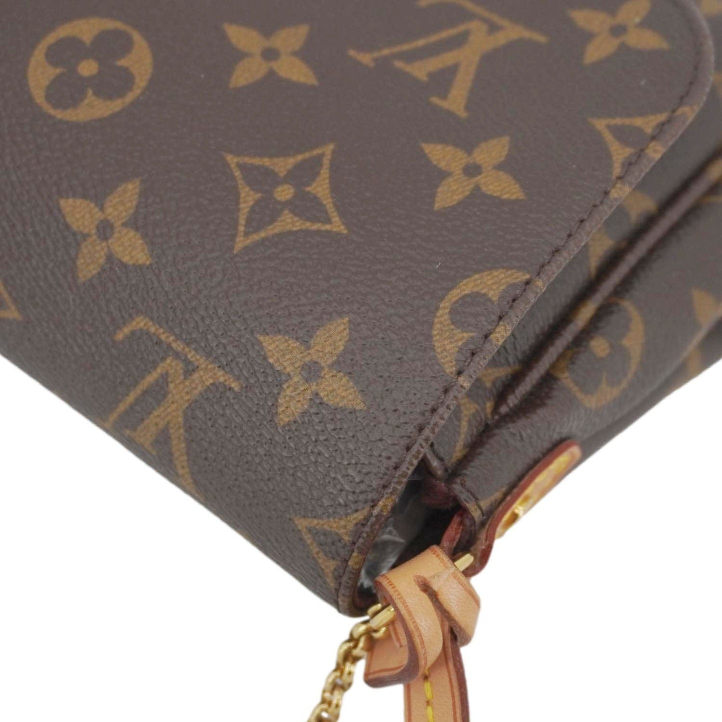 LOUIS VUITTON Favorite MM Monogram Canvas Shoulder Bag Brown