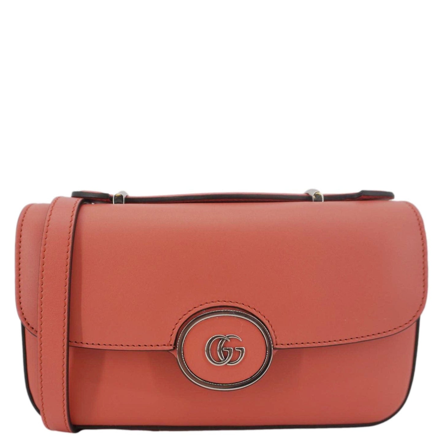 GUCCI Petite GG Mini Leather Chain Shoulder Bag Pink 739722