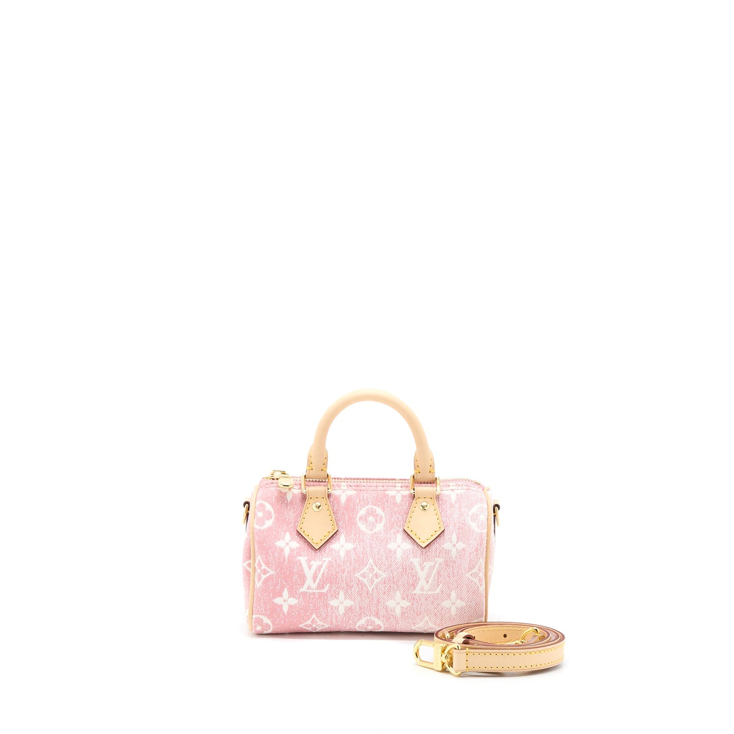 Louis Vuitton Nano Speedy Monogram Jacquard Denim Pink (New Version)