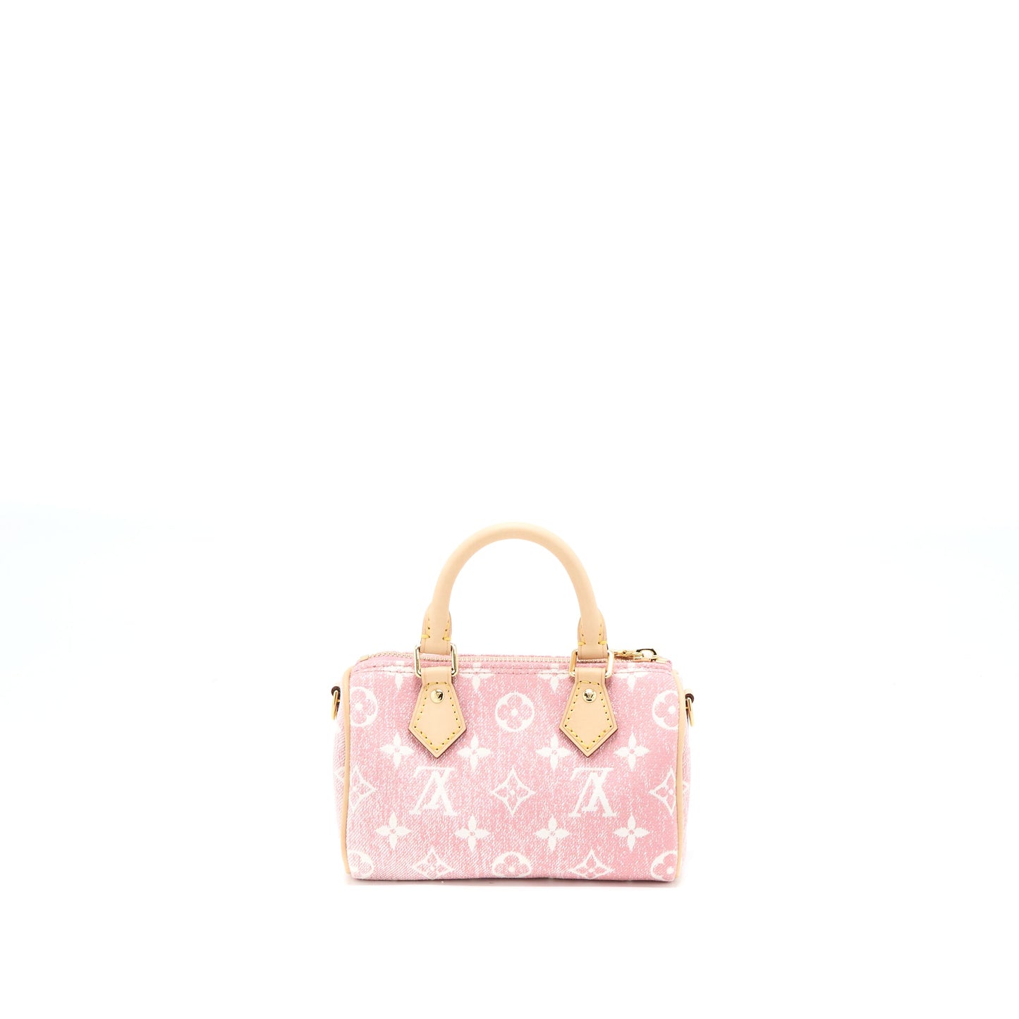 Louis Vuitton Nano Speedy Monogram Jacquard Denim Pink (New Version)