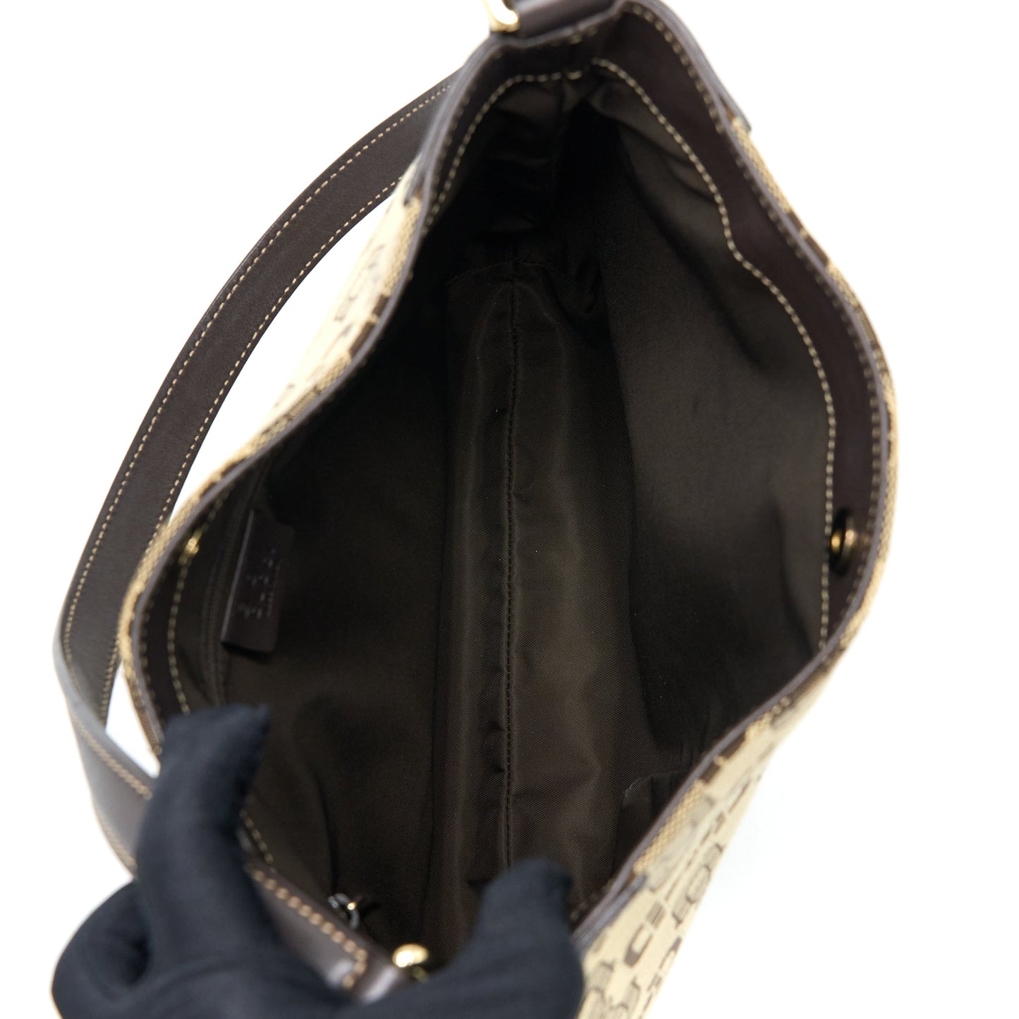 Gucci Vintage Hobo Purse Canvas/Leather Multicolour
