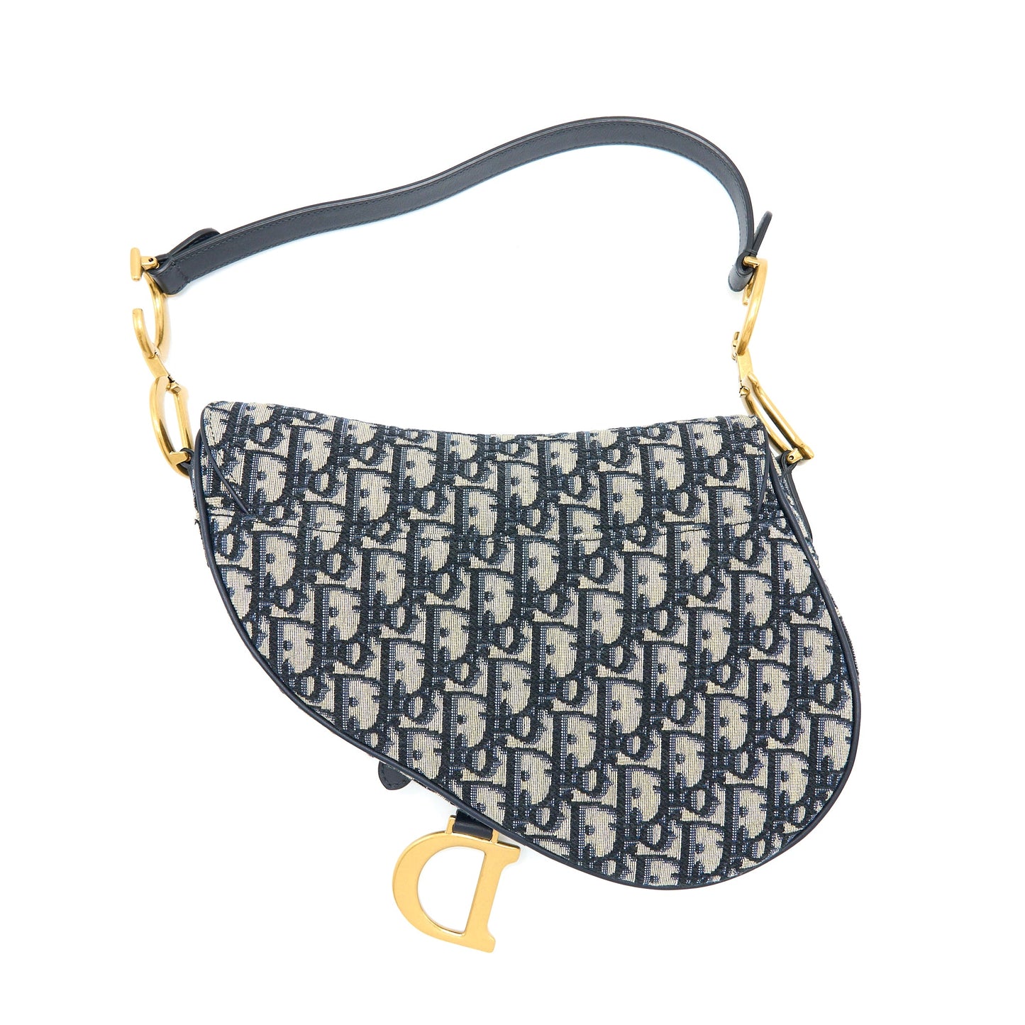 Dior Medium Dior Saddle Purse Blue Dior Oblique Jacquard