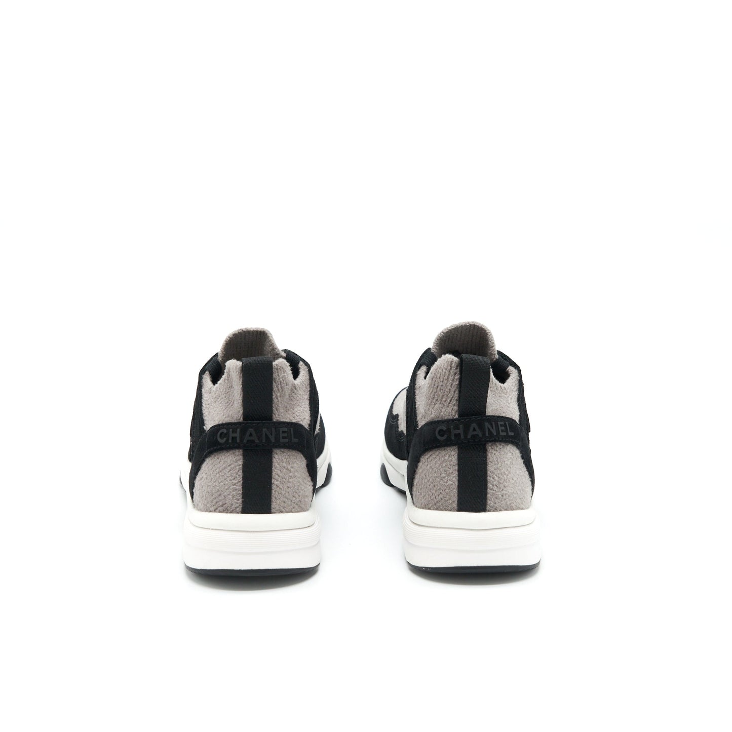 Chanel Size 37 Womenâs Sneakers Grey/ Black