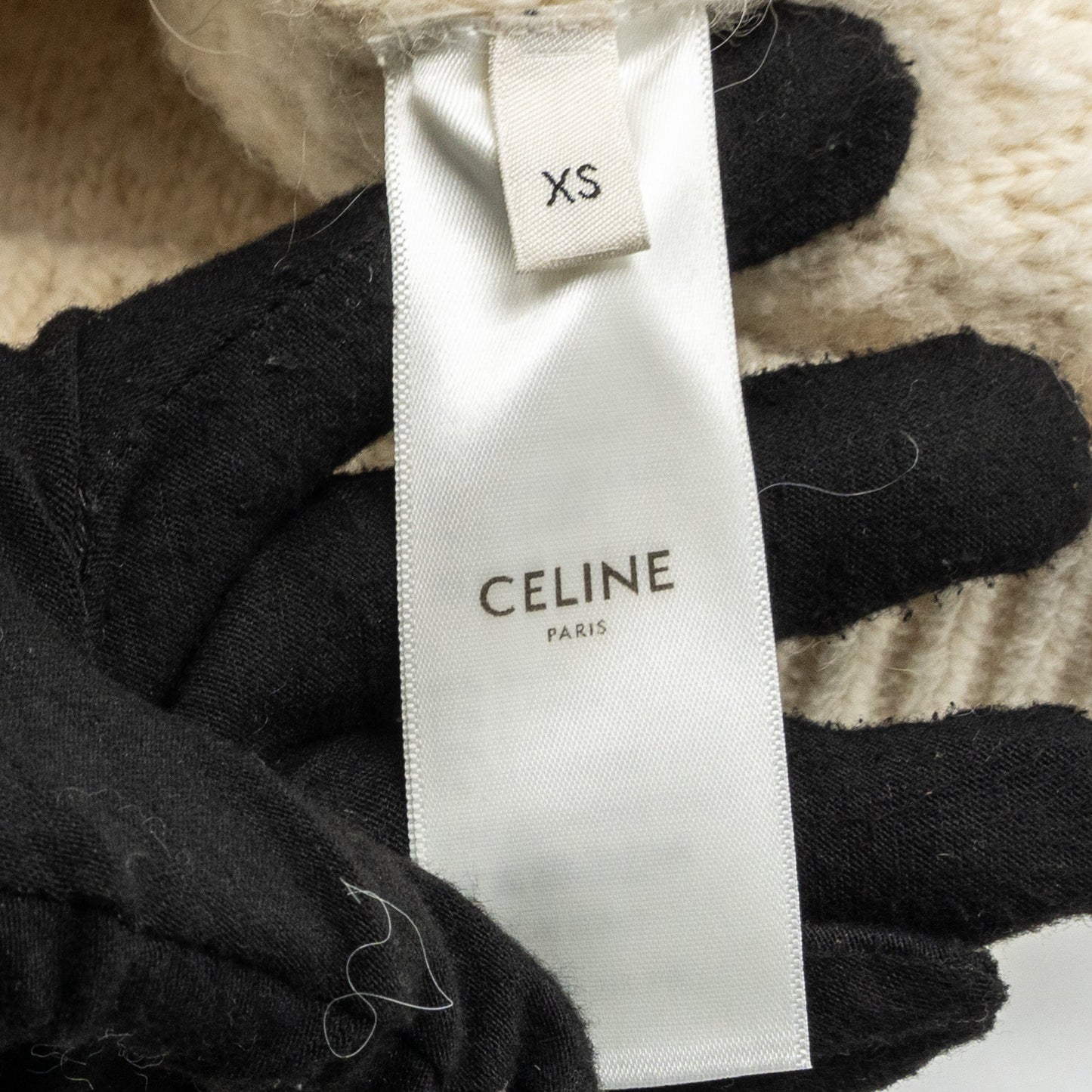 Celine size sweater Laine/Alpaga/Soie White
