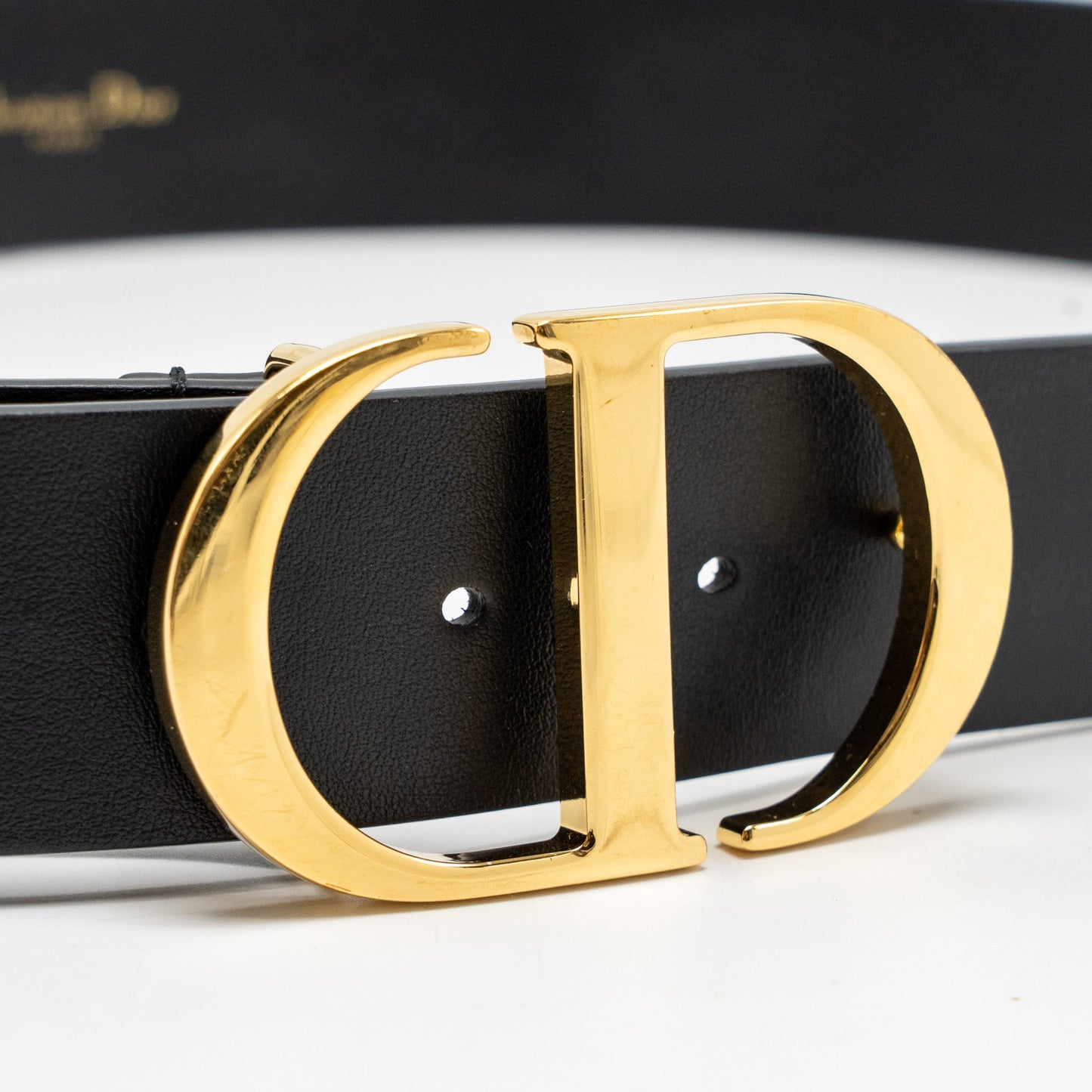 Dior Size 90 30 Montaigne Belt Calfskin Black