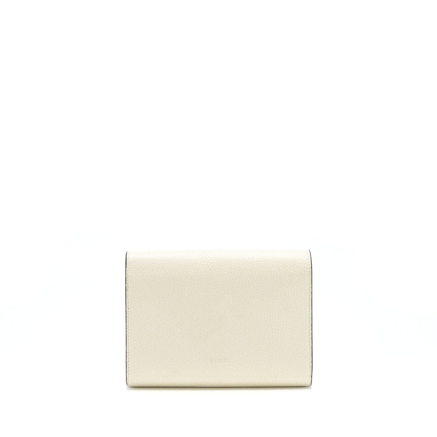 Gucci Dionysus Mini Chain Wallet Grained Calfskin White