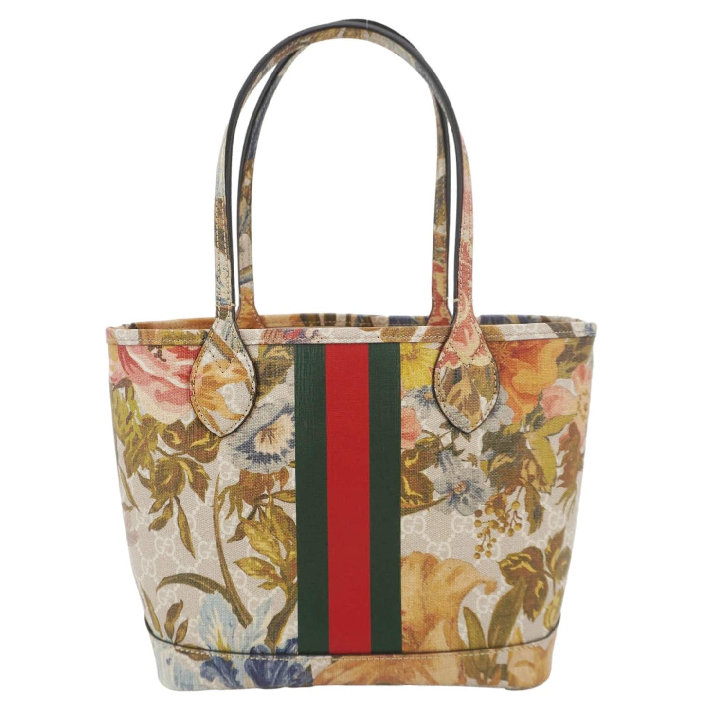 GUCCI Ophidia Small GG Supreme Flora Canvas Tote Bag Multicolor 726762