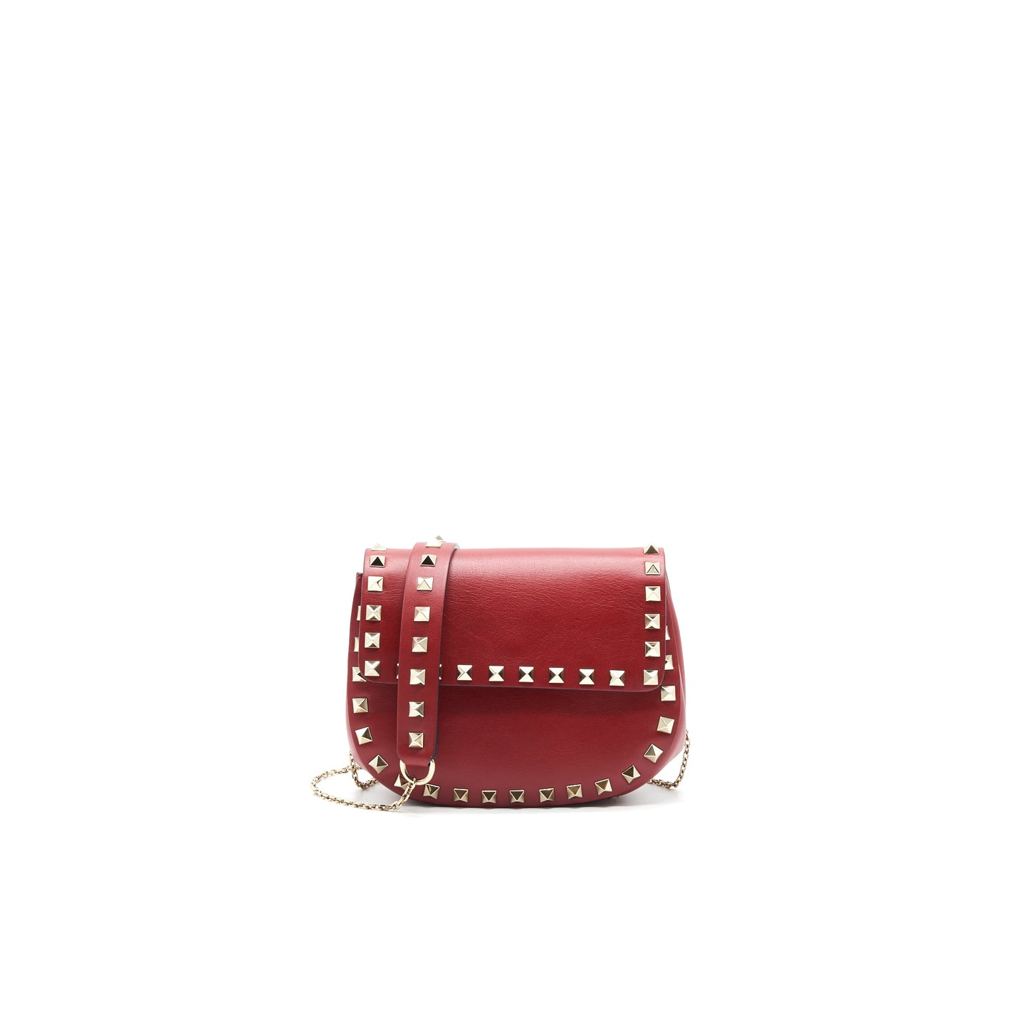 Valentino Rockstud Small Saddle Purse In