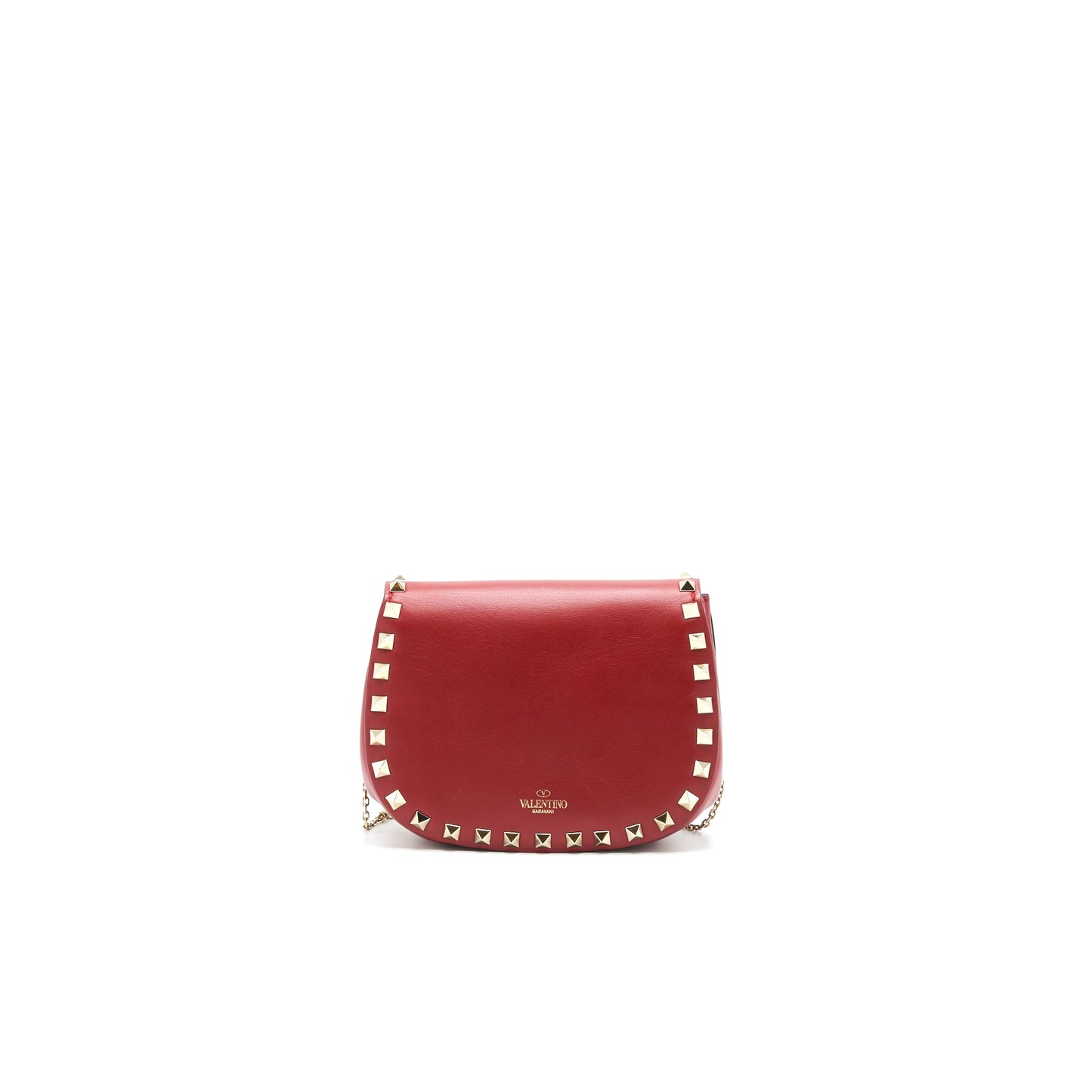 Valentino Rockstud Small Saddle Purse In