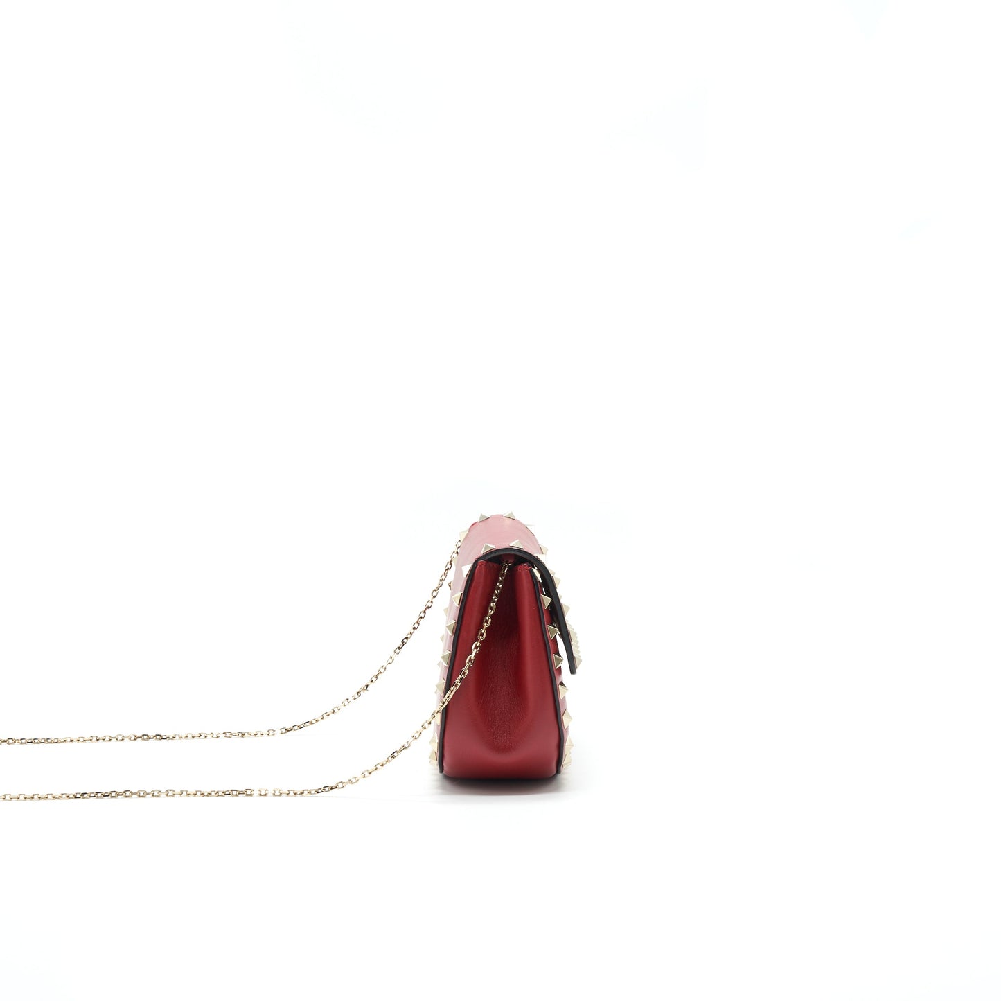 Valentino Rockstud Small Saddle Purse In