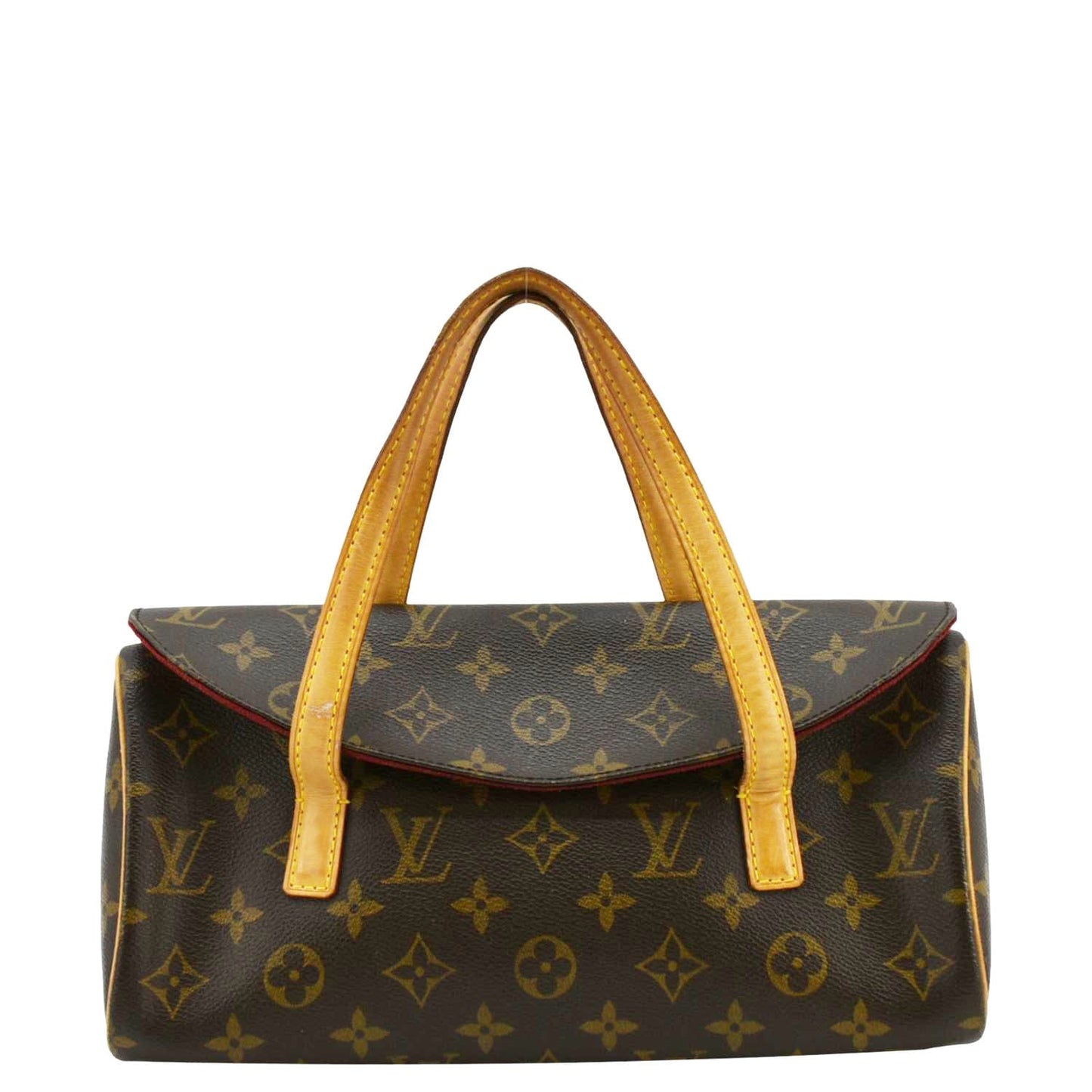 LOUIS VUITTON Sonatine Monogram Canvas Satchel Bag Brown