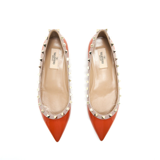 Valentino Size36 Garavani Rockstud Ballerina Shoes