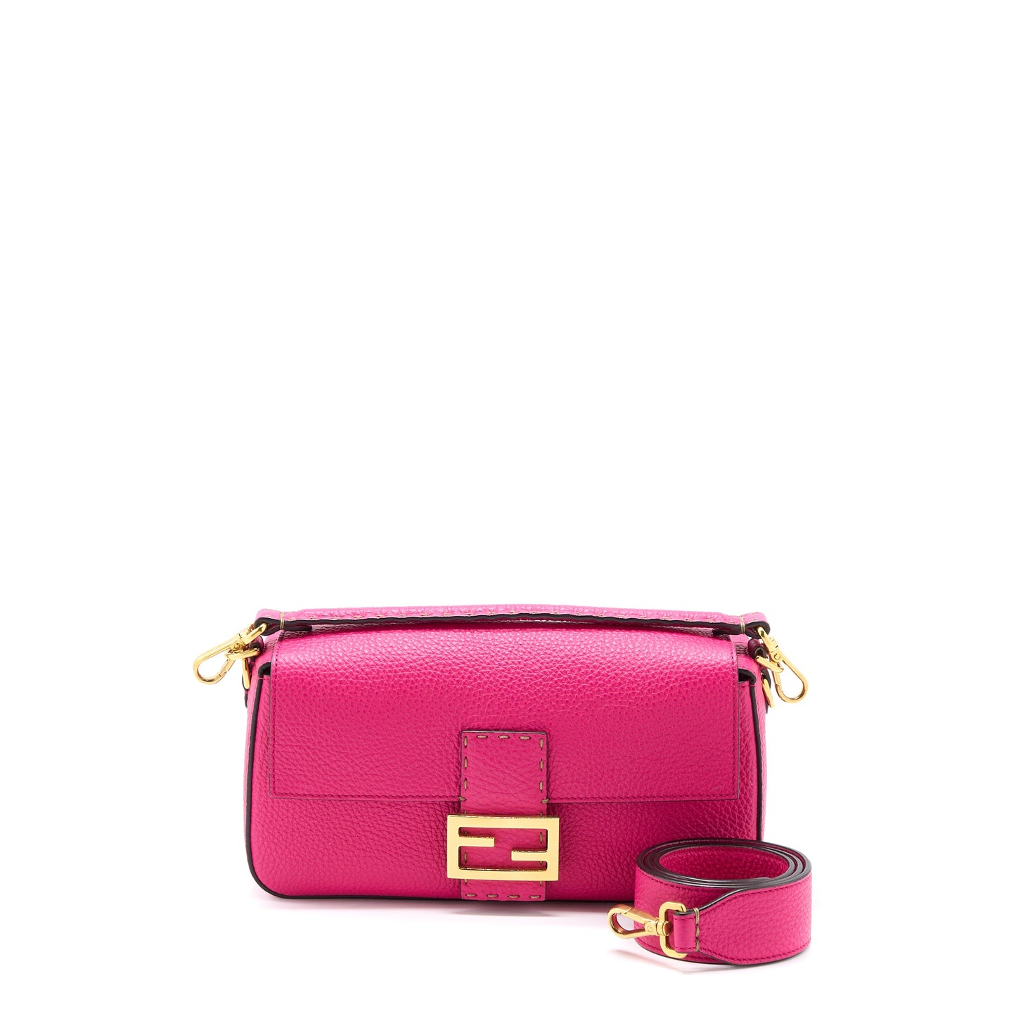Fendi Baguette Purse Calfskin Pink