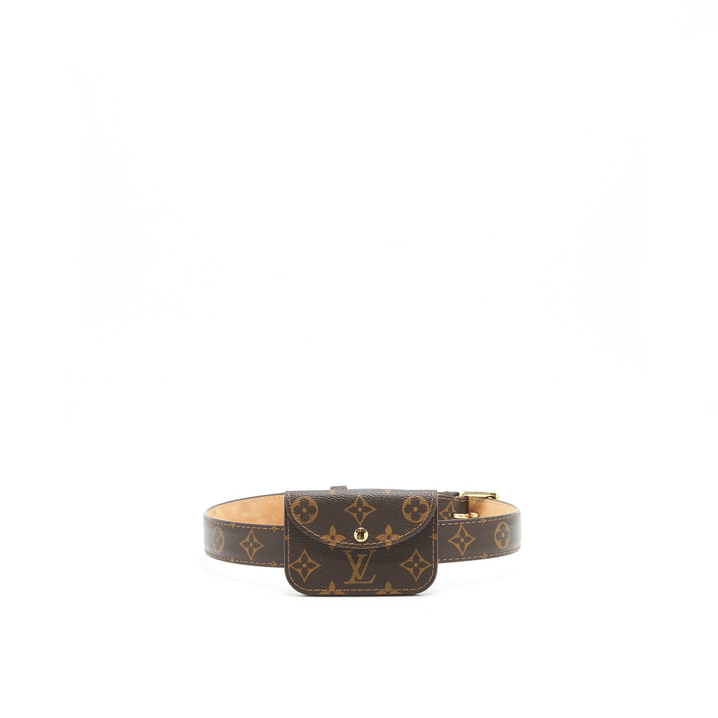 LOUIS VUITTON Size 80 Monogram Ceinture Pochette Solo Belt