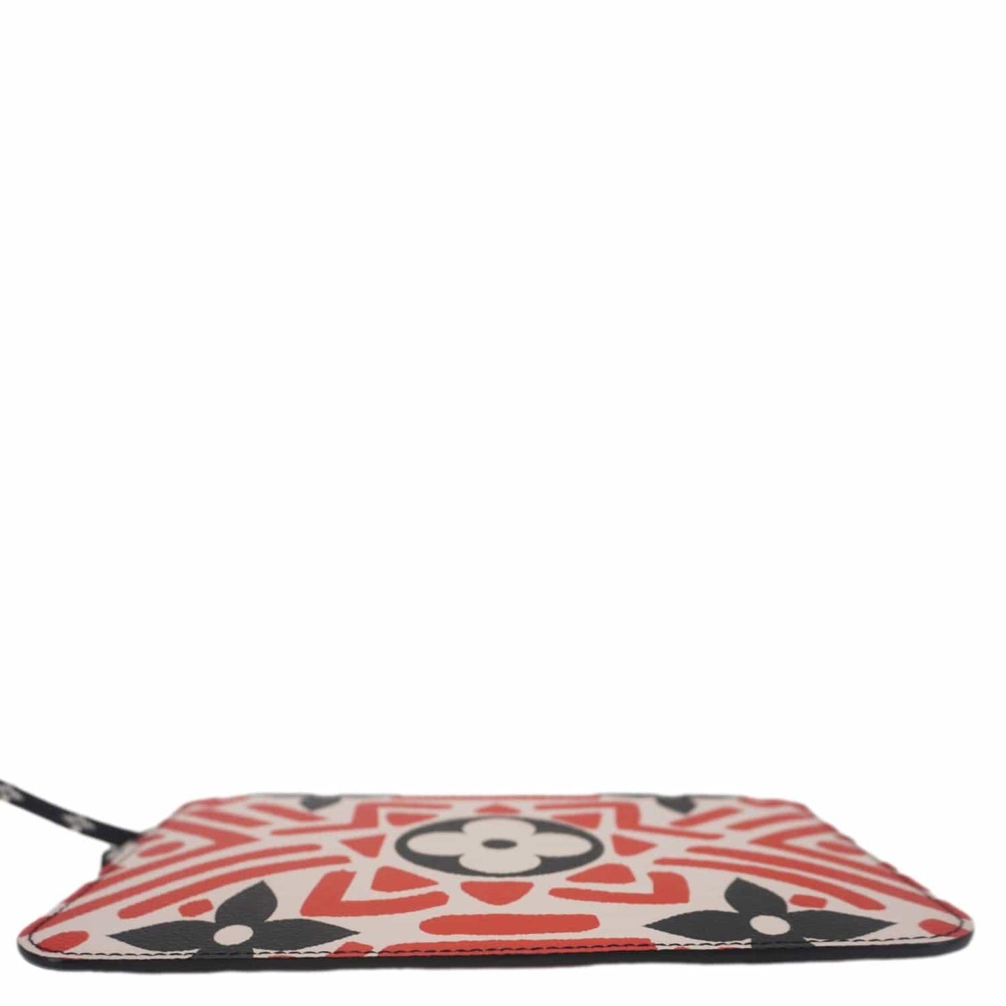 LOUIS VUITTON Neverfull Crafty Giant Monogram Canvas Wristlet Pouch Red