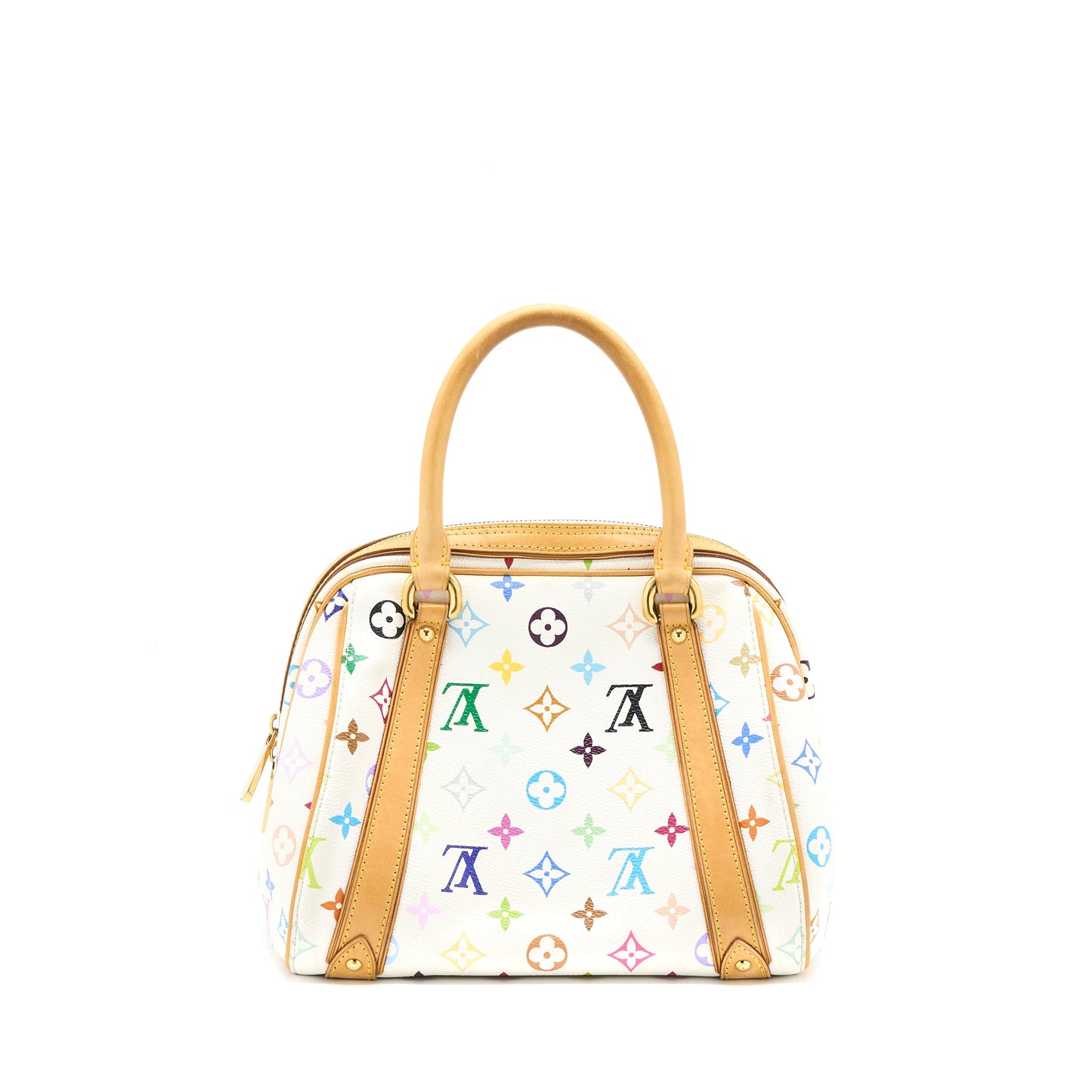 Louis Vuitton Vintage Bowling Purse Monogram Canvas White/Multicolour