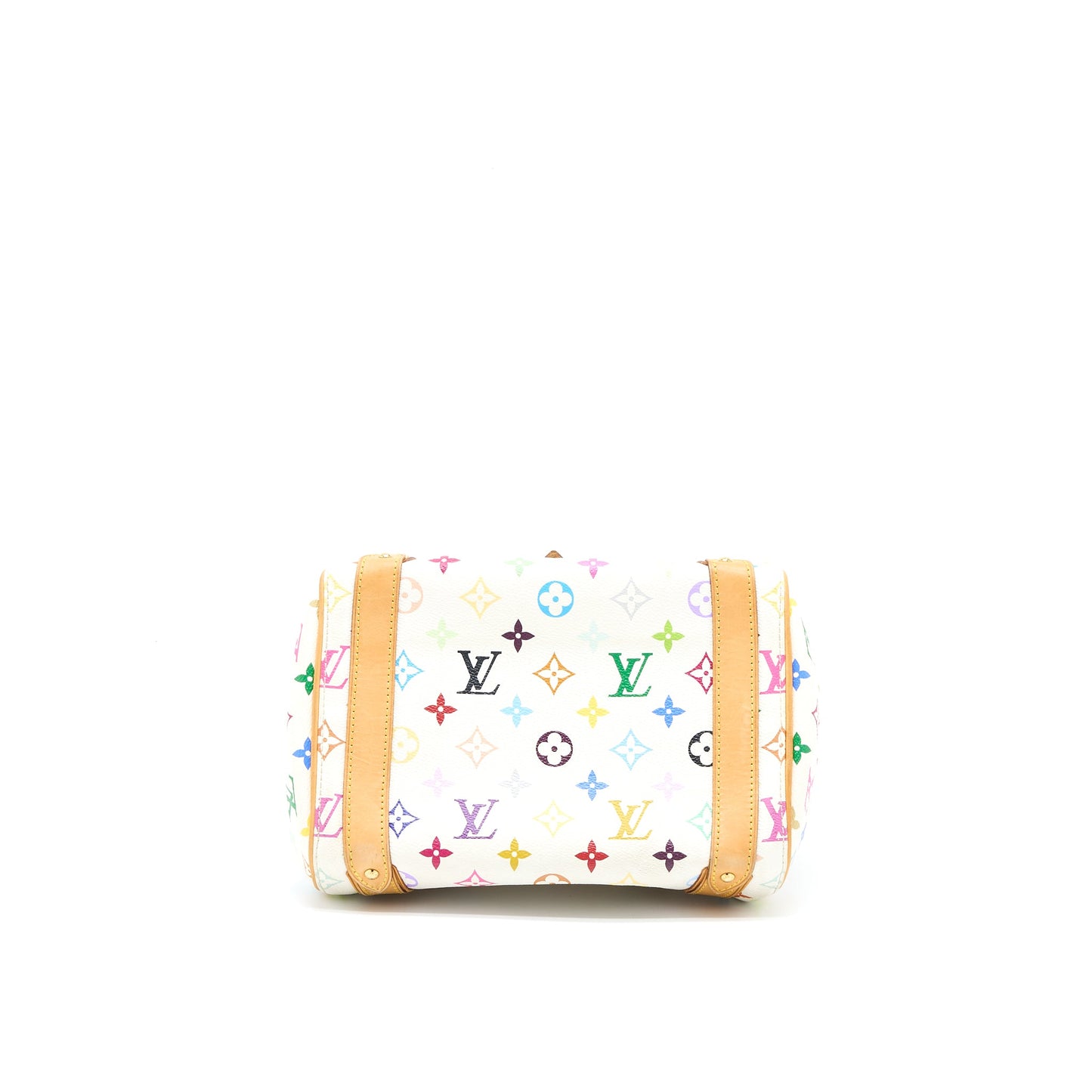 Louis Vuitton Vintage Bowling Purse Monogram Canvas White/Multicolour